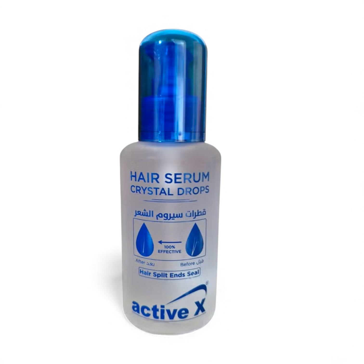 Active X Hair Serum Crystal Drops – Split Ends Repair & Shine Serum for Dry & Damaged Hair – 100ml & 50ml - Damoo