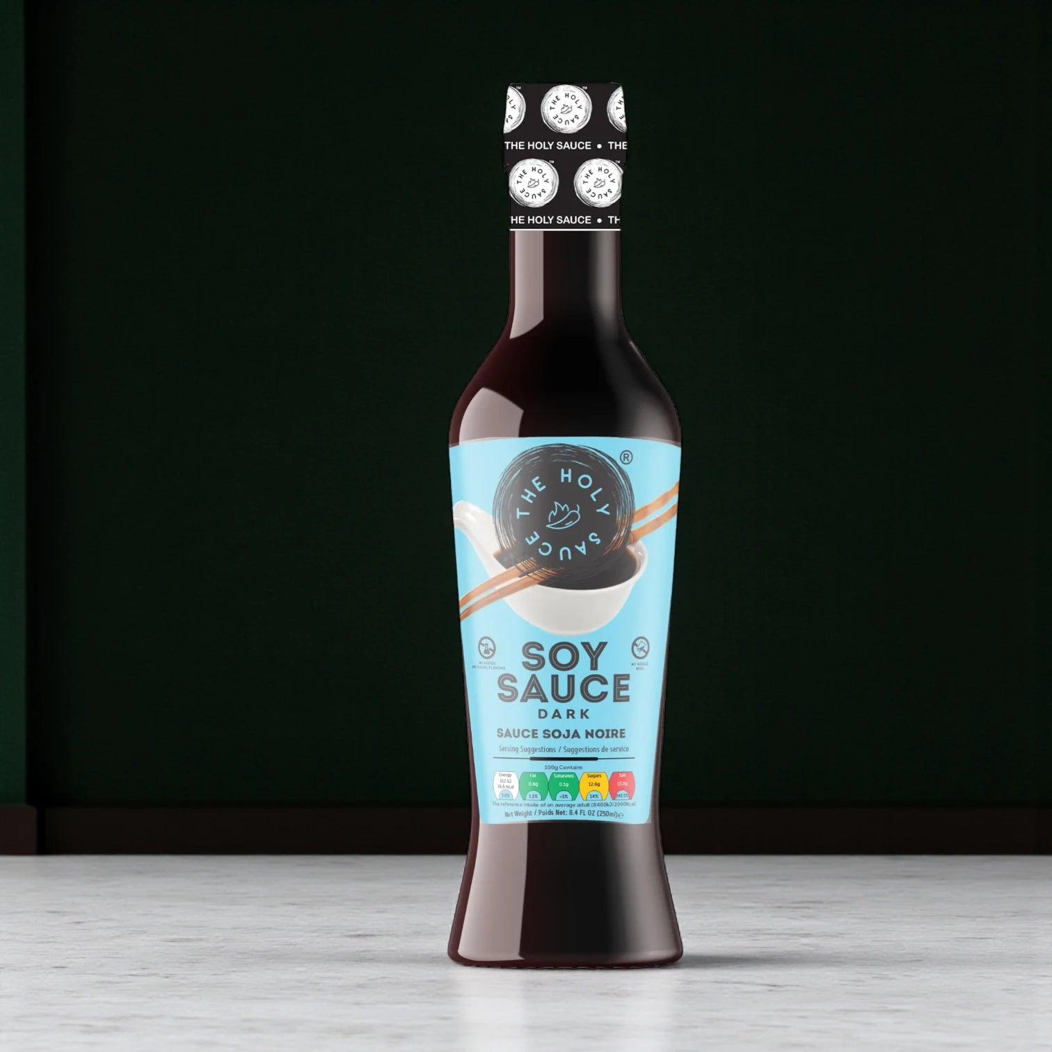The Holy Sauce Dark Soy Sauce 280ml – Naturally Brewed | No MSG | Rich Umami Flavor | Thick, Glossy & Authentic Asian Cooking Essential - Damoo