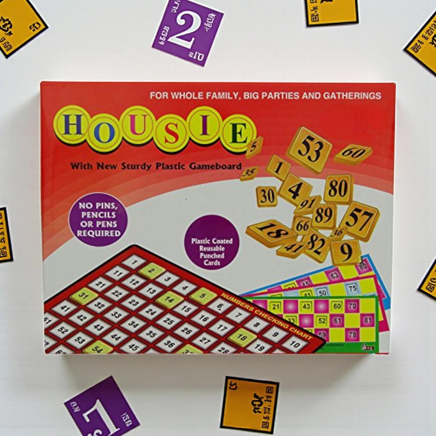 EURO Board Game | 24 Reusable Cards | Family Fun Bingo-Style Game for Small Gatherings | No Pins or Pencils Required - Damoo