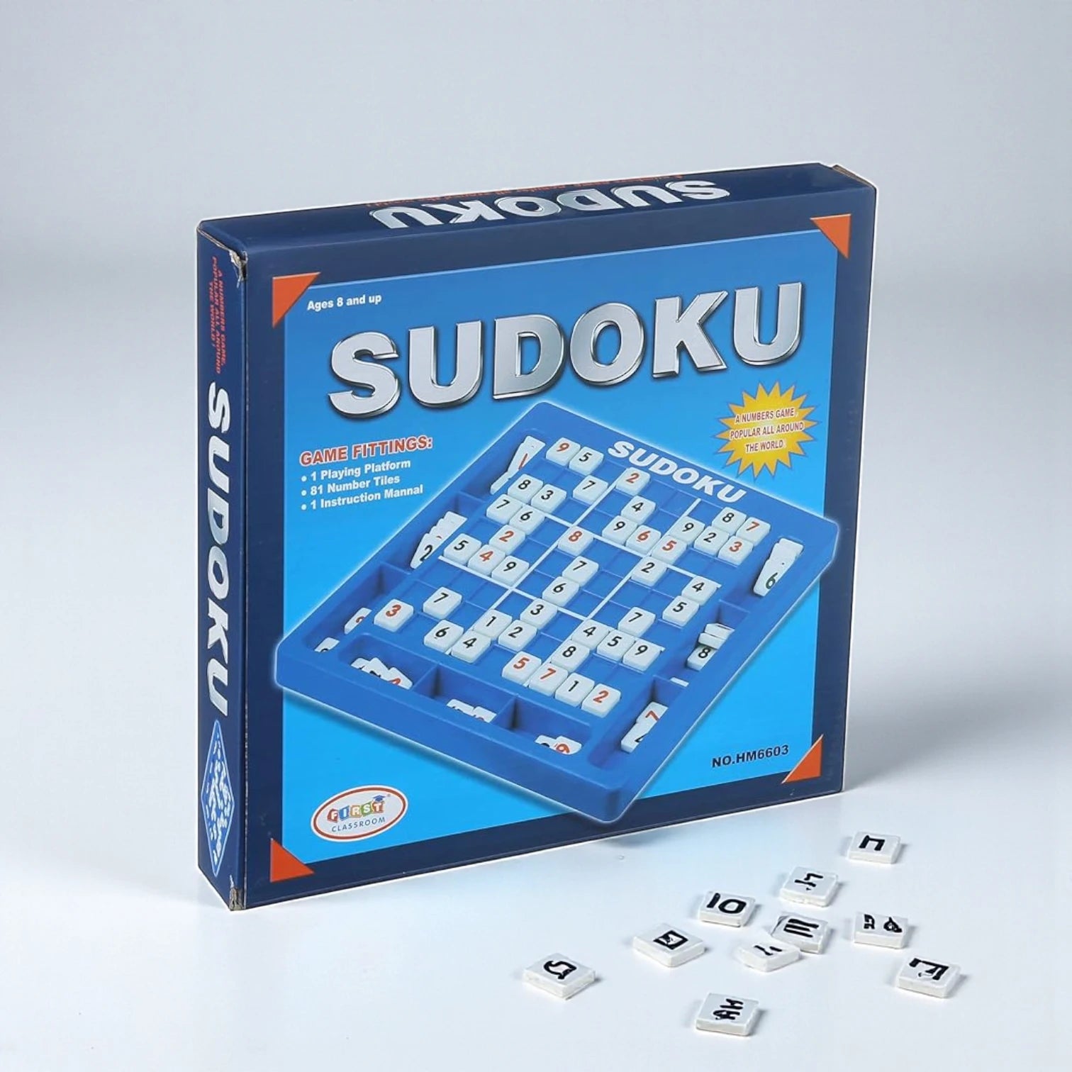 Sudoku Puzzles Board Game Toy | Fun Logical Math Puzzle with Drawer | Challenging Brain Training Game for Kids & Adults | Educational Learning Toy - Damoo