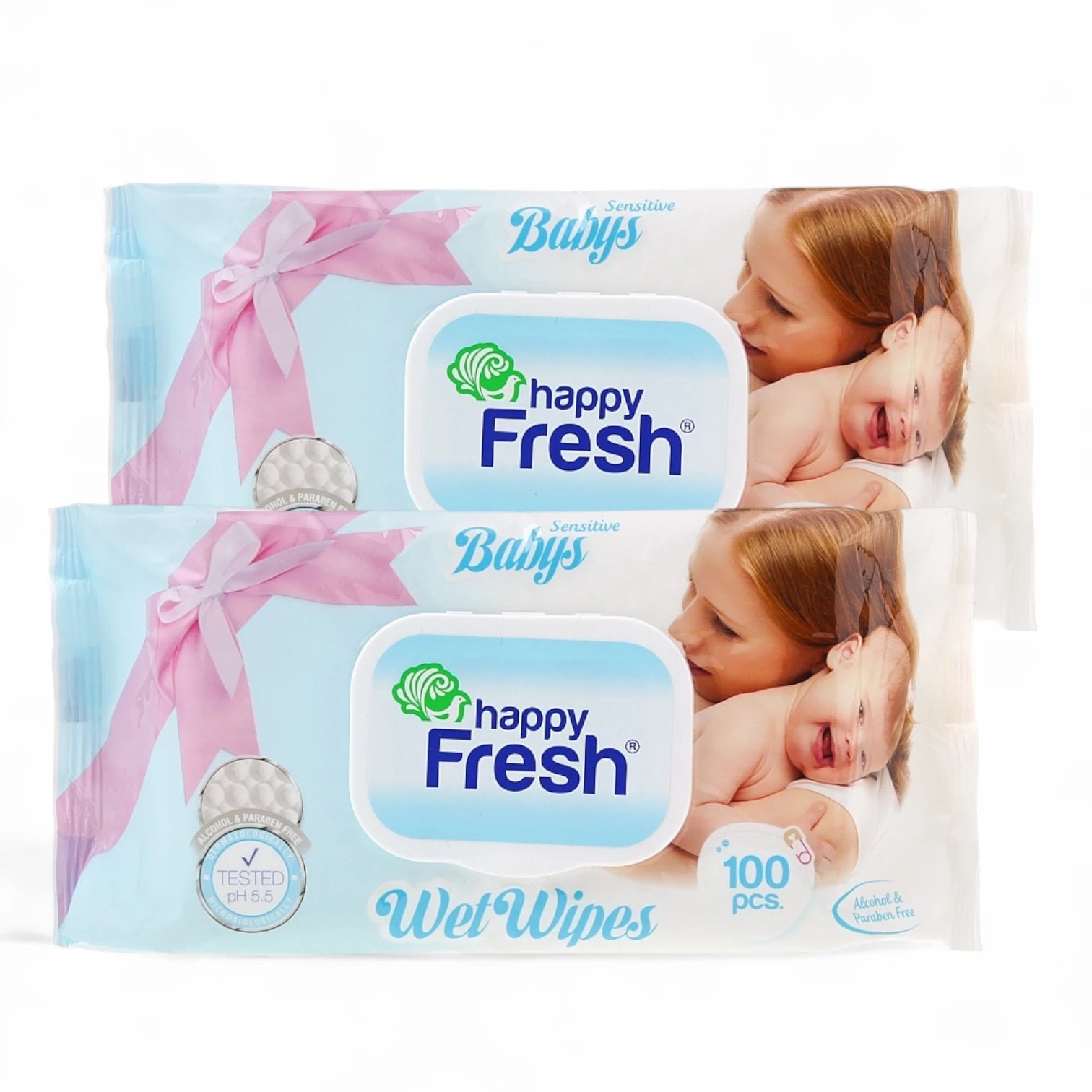 Happy Fresh Wet Wipes – 100 pcs | Hypoallergenic, Alcohol & Lanolin-Free, pH 5.5, Gentle for Sensitive Baby Skin - Damoo
