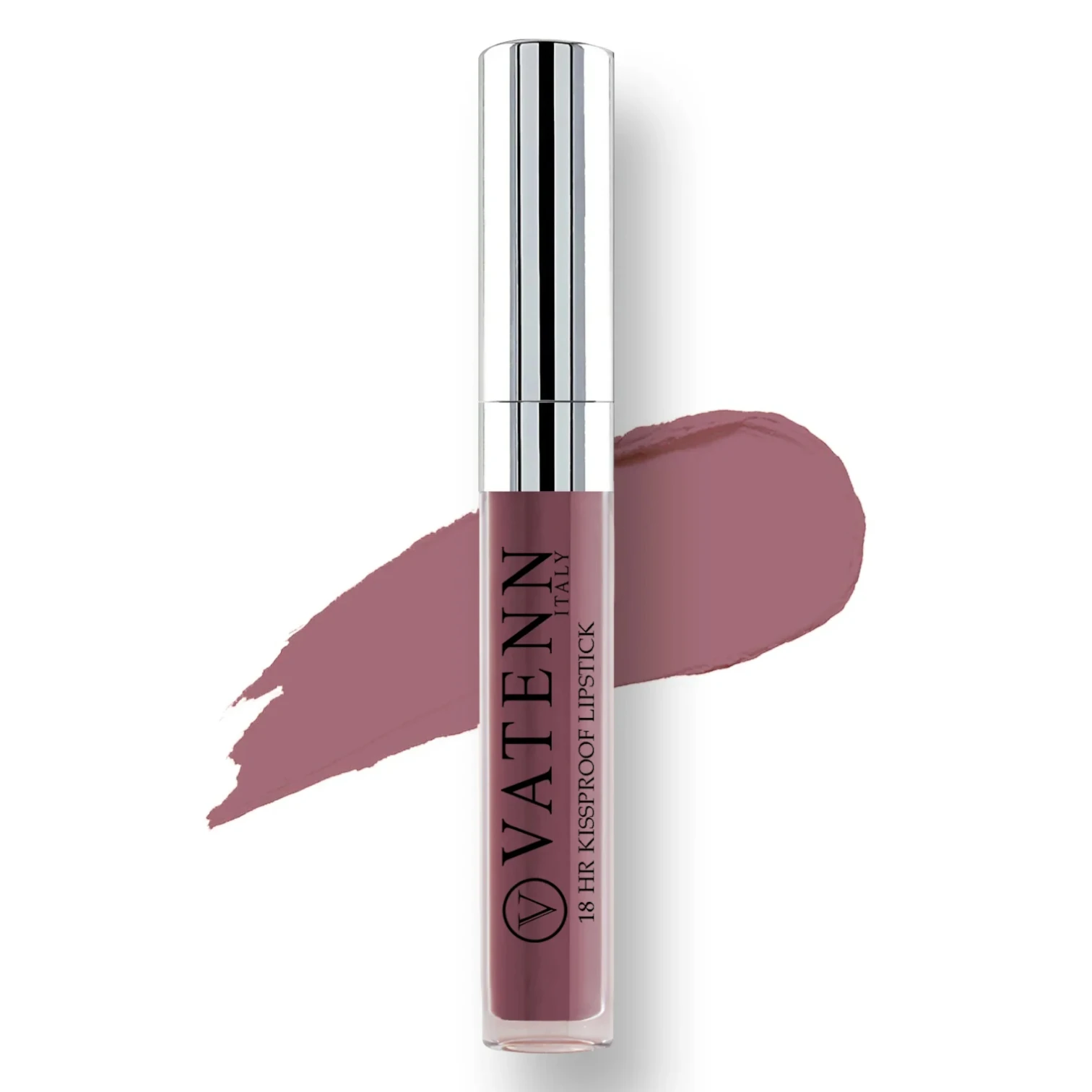 Vatenn Italy 18Hrs Kissproof Liquid Lipstick – Shade 11 Cashmere. Waterproof, transfer-proof nude matte lip color with honey nectar hydration, bold pigmentation & 18hr wear. - Damoo