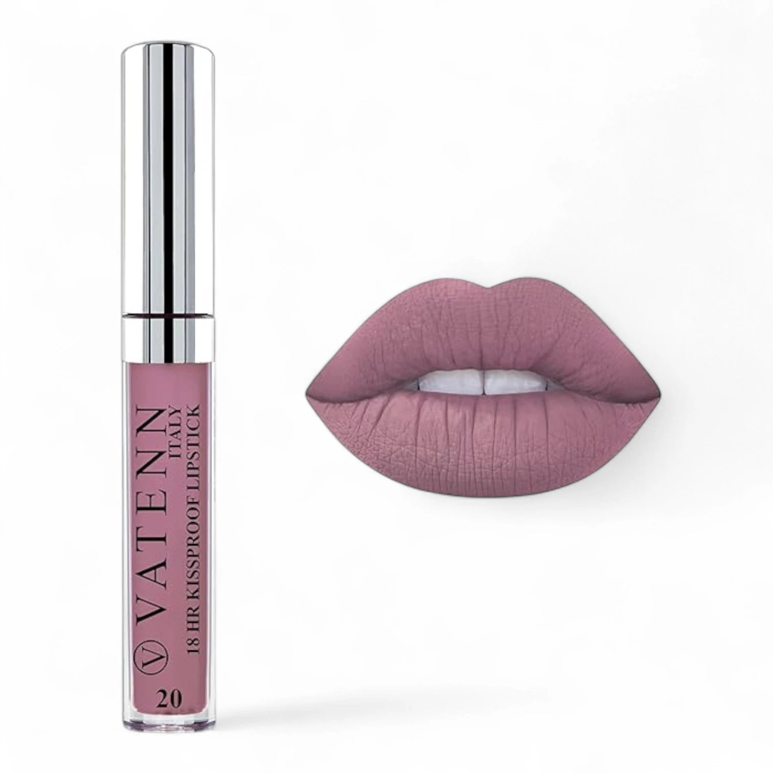 Vatenn 18Hrs Kissproof Liquid Lipstick – Shade 20 Gossip Girl | Long-Lasting Transfer-Proof Matte Lip Color, Non-Drying & Highly Pigmented - Damoo