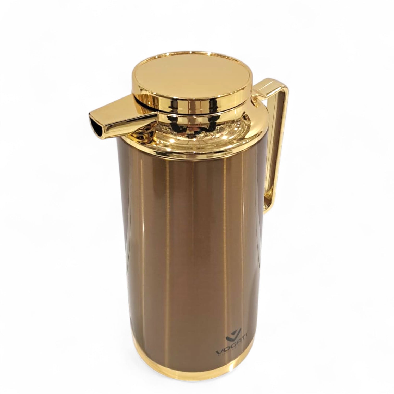 Vogati Premium Stainless Steel Thermos Flask – Double Wall Vacuum Jug with Golden Finish - Damoo