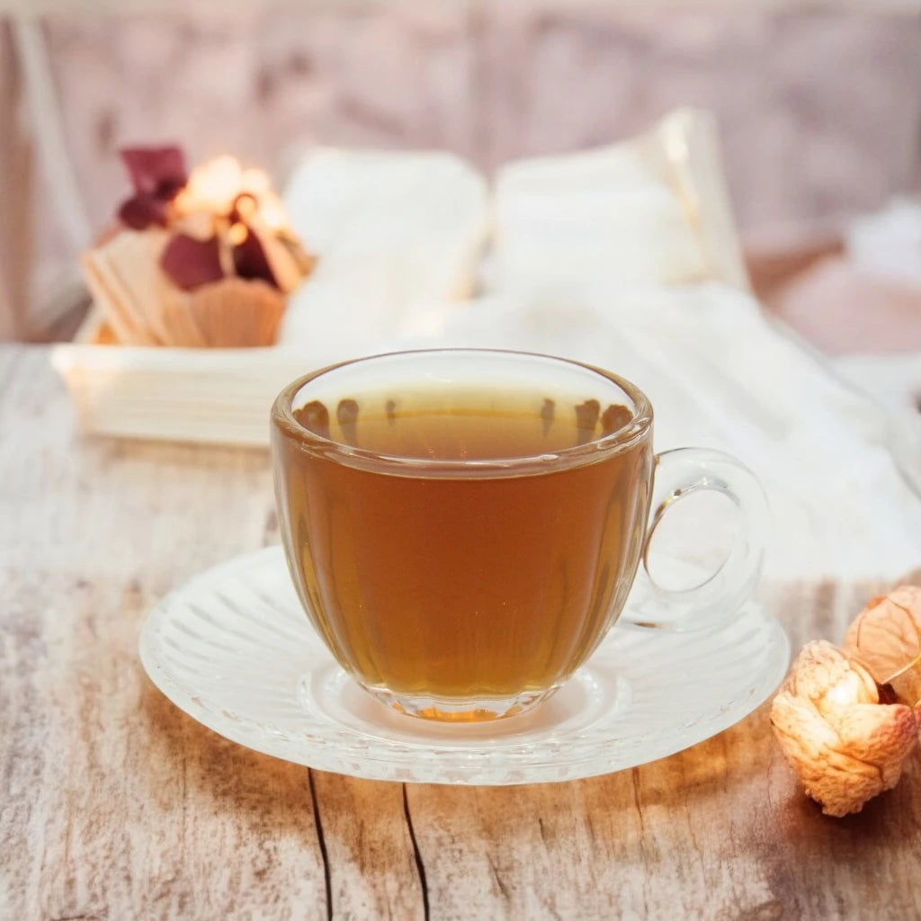 12-Piece Glass Tea Cup and Saucer Set – Delicate Ribbed Texture and Smooth Curves – Perfect for Tea Lovers, Home Gatherings, and Memorable Gifts - Damoo