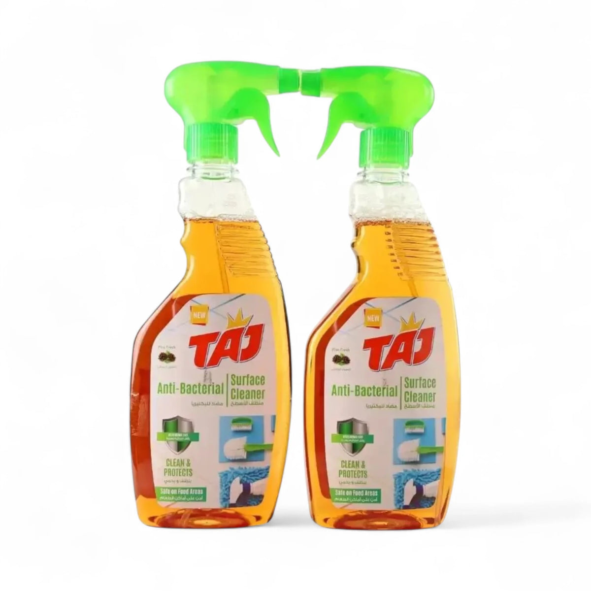 Taj Surface Disinfectant Spray – 2 x 500ml | Kills 99.9% Germs | Multipurpose Surface Cleaner | Fresh & Hygienic Protection - Damoo