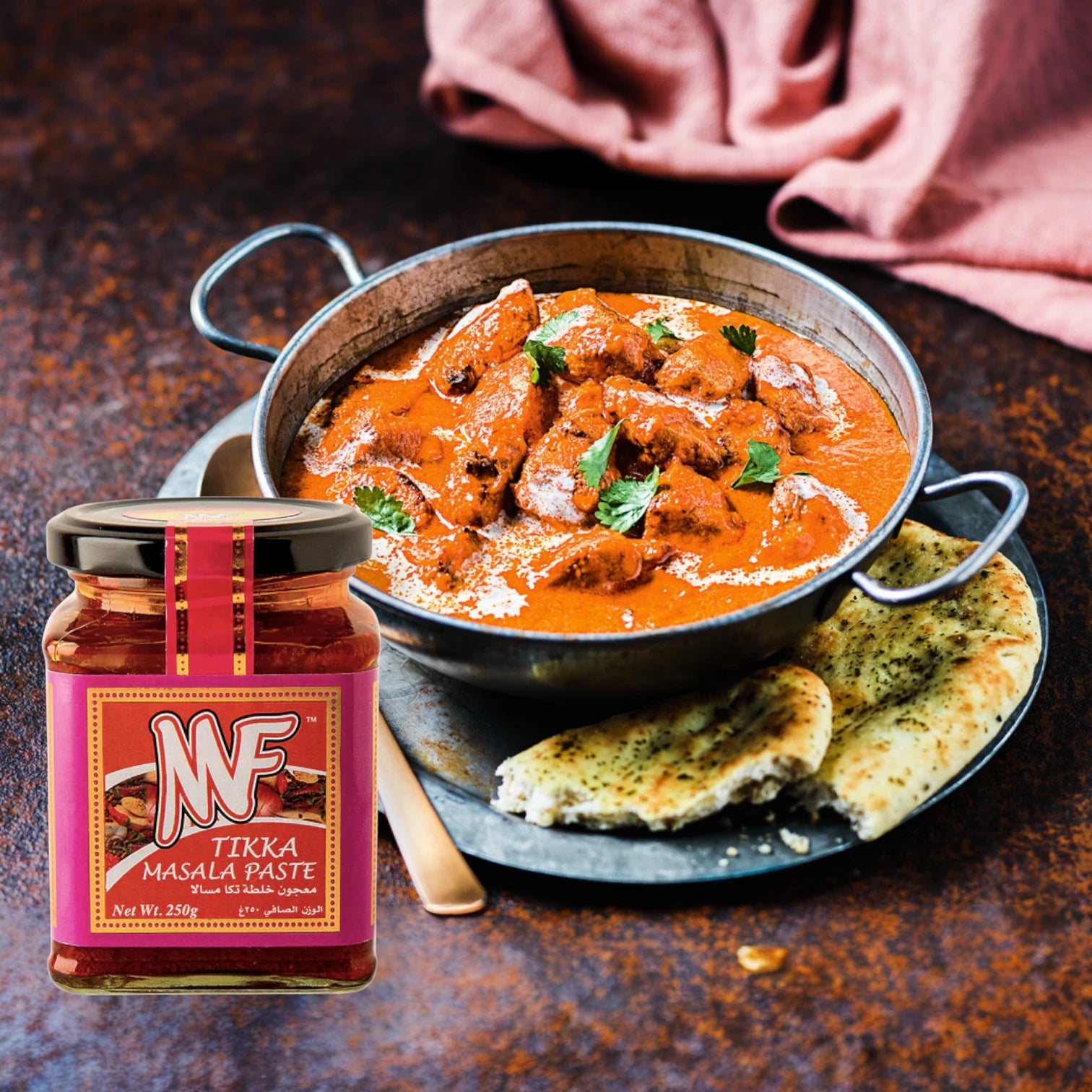 MF Tikka Masala Paste β 250g | Authentic Indian Cooking Paste for Rich, Creamy Curry Flavor | Halal, Vegetarian, No MSG - Damoo