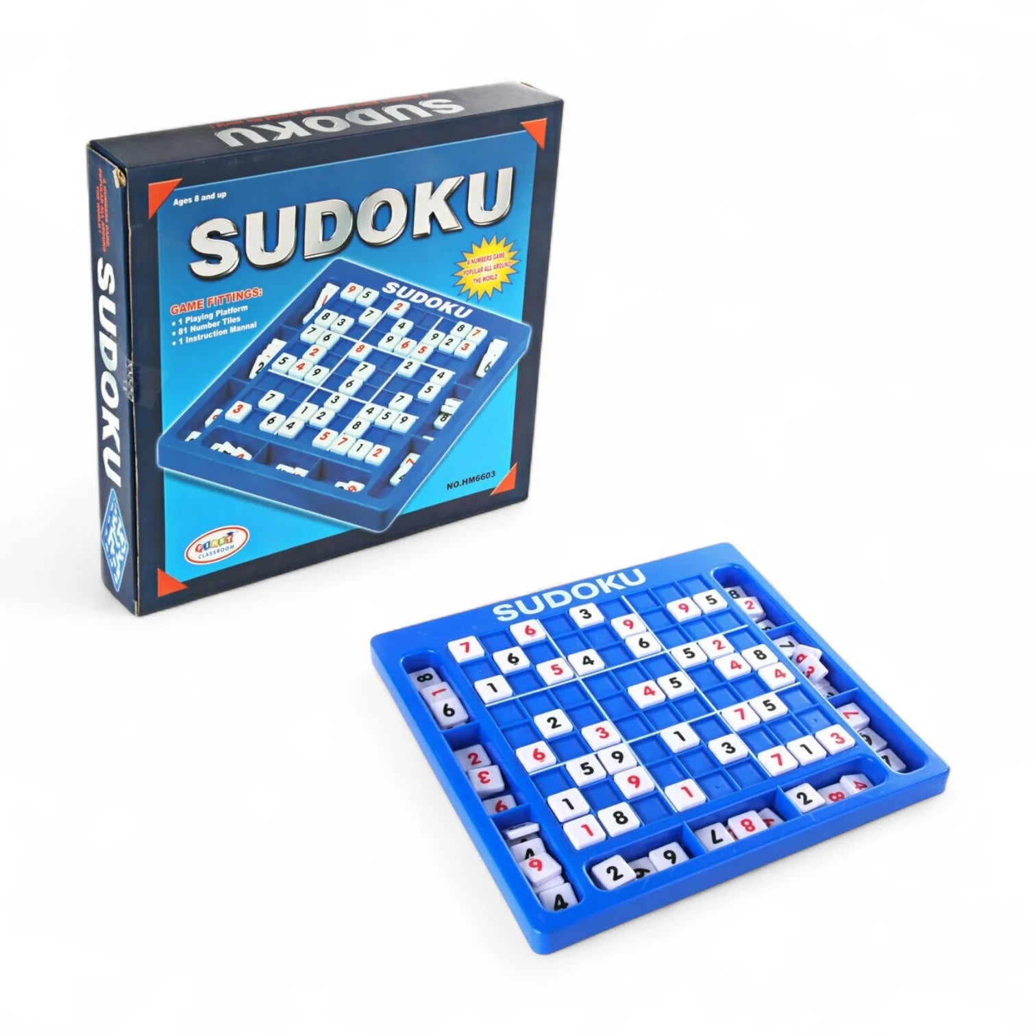 Sudoku Puzzles Board Game Toy | Fun Logical Math Puzzle with Drawer | Challenging Brain Training Game for Kids & Adults | Educational Learning Toy - Damoo