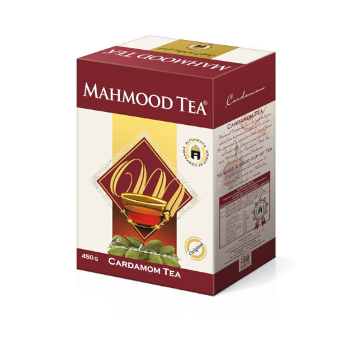 Mahmood Premium Ceylon Black Tea with Natural Cardamom Flavor 500g – Loose Leaf Strong Karak Tea for Authentic Taste & Aroma - Damoo
