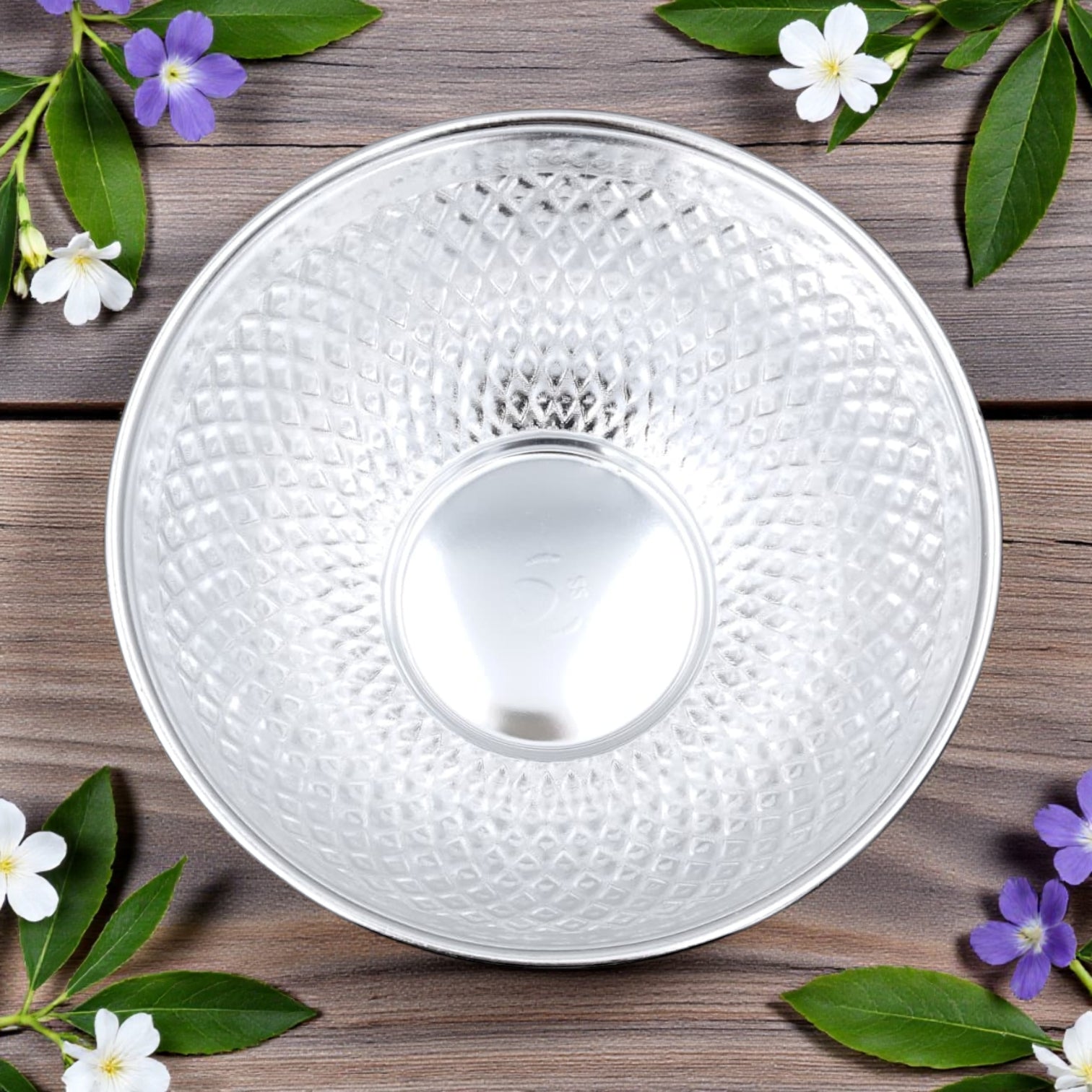 Luxury Engraved Serving Bowl 23cm – Silver & Gold | Premium Decorative Food Bowl for Rice, Salad, Curry & Fruits | Traditional Tableware for Home, Parties, Weddings & Gifting