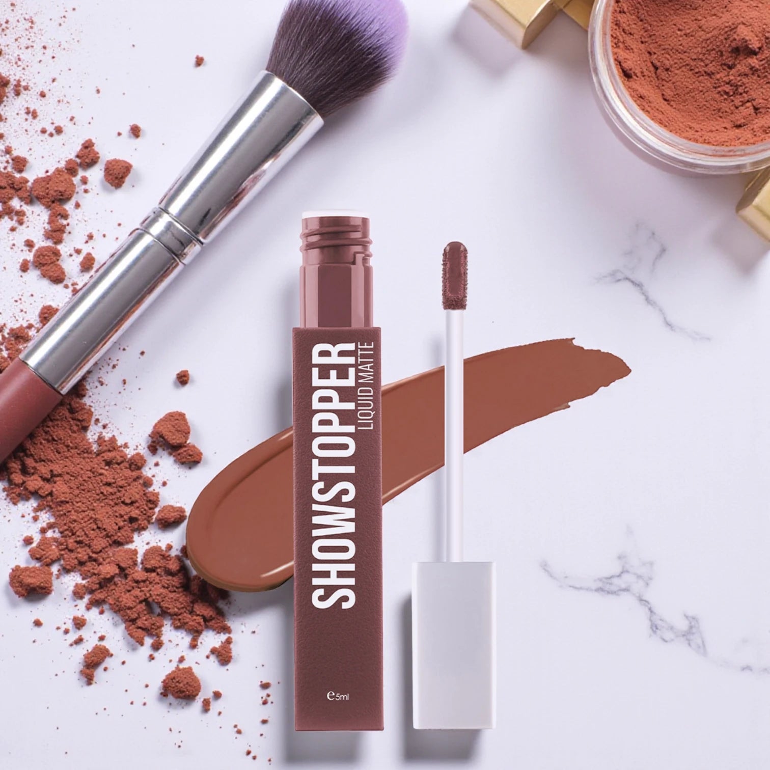 Forever52 ShowStopper Liquid Matte Lipstick – Shade Star (SHW001) | Long-Lasting, Smudge-Proof & Comfortable Matte Finish – 5ml - Damoo