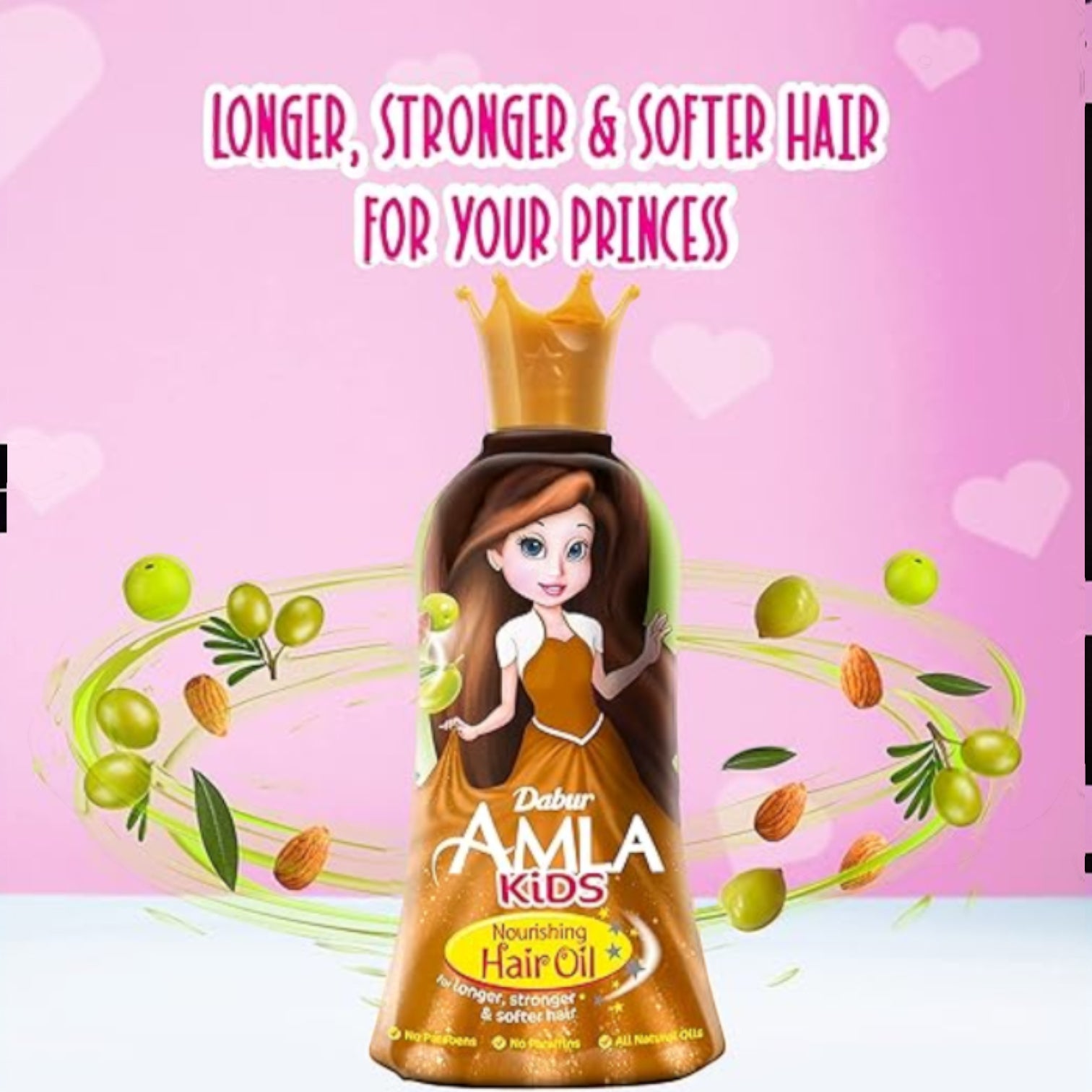 Dabur Amla Kids Nourishing Hair Oil for Long, Strong & Soft Hair with Amla, Almond & Olive Oils – 200ml - Damoo