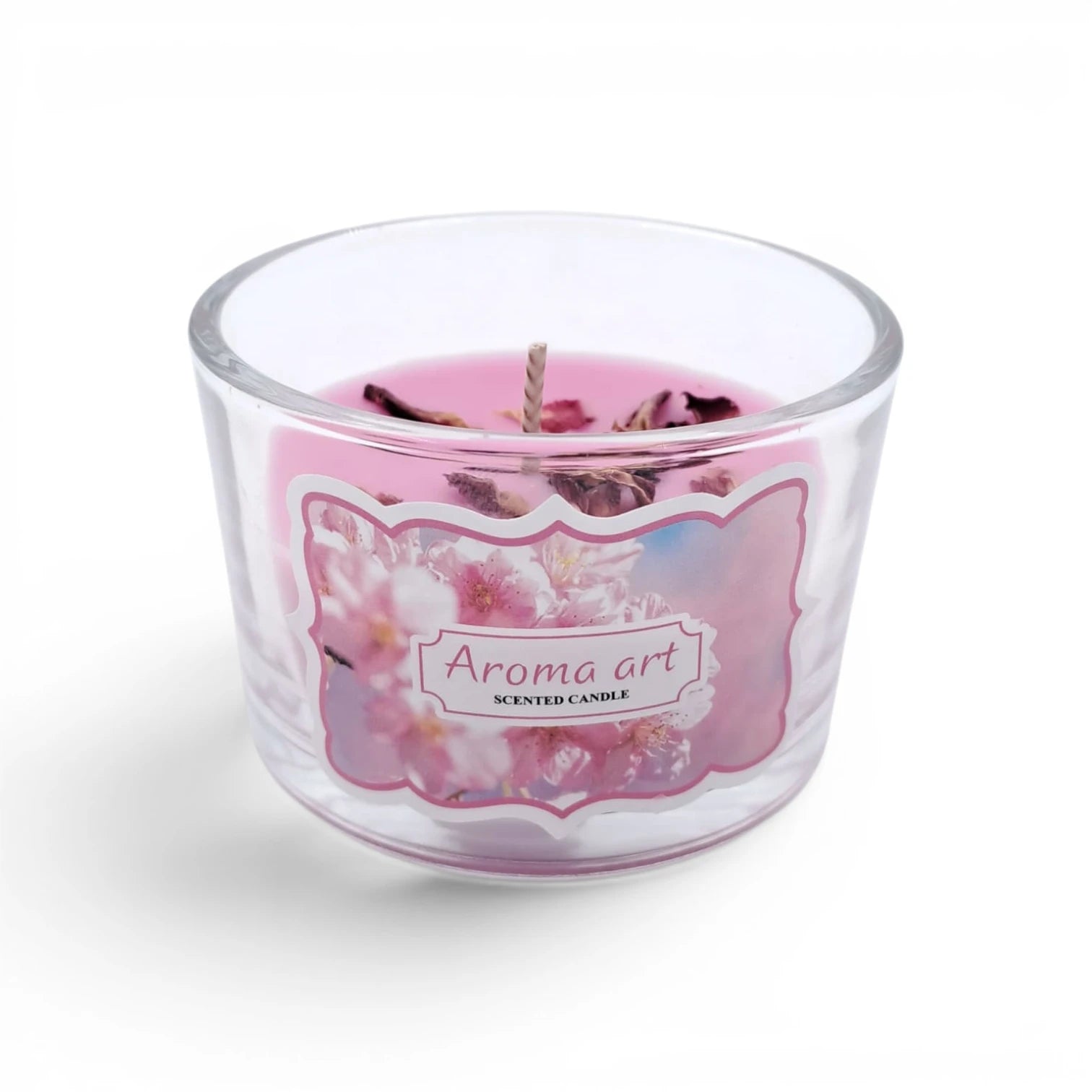 Aroma Art Scented Candle in Glass Jar – Long Lasting Aromatherapy Candle with Multiple Fragrance Options for Home, Bedroom, Spa & Relaxation Décor (5H x 7.5W x 7.5L CM) - Damoo