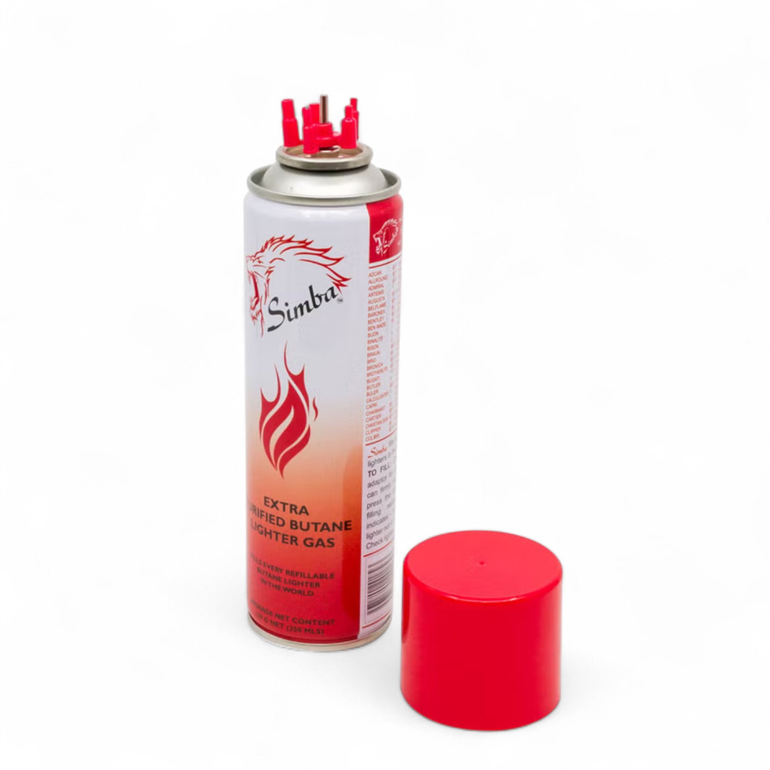 Simba Extra Purified Butane Lighter Gas 250ml – Universal Refill for All Refillable Lighters & Torches – Clean & Reliable Flame - Damoo