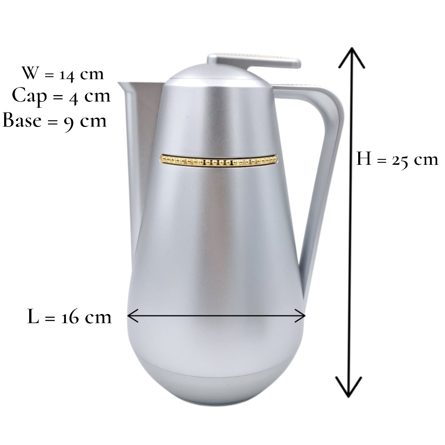 Parati Premium Double-Wall Insulated Tea & Coffee Flask – Rose Gold Vacuum Thermos Jug with Golden Handle Trim | Long-Lasting Heat Preservation | Leak-Proof Lid – 1L
