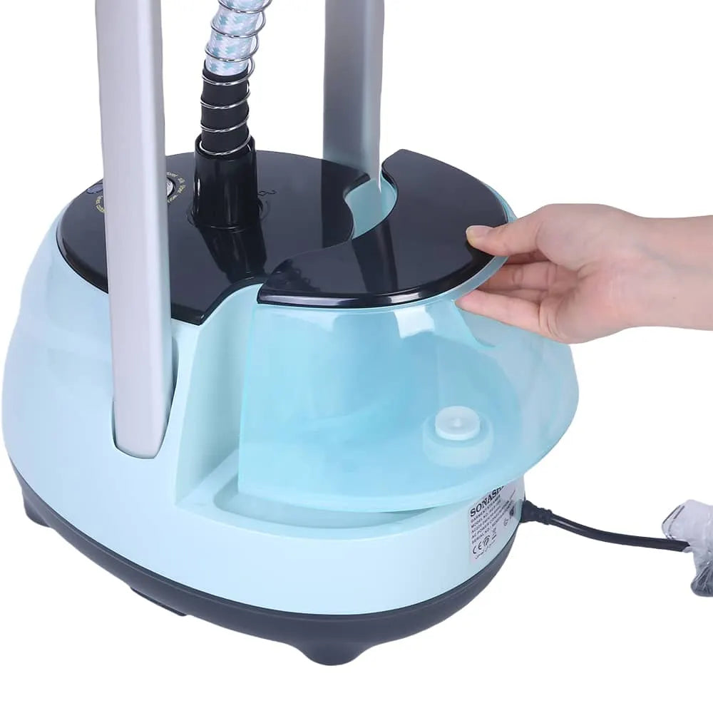 Sonashi SGS-325 Garment Steamer 1800W – Heavy-Duty Fabric Steamer with 1.8L Water Tank, Auto Shut-Off, Overheat Protection, Traditional Ironing Platform & Full Accessories for Home and Professional Use - Damoo