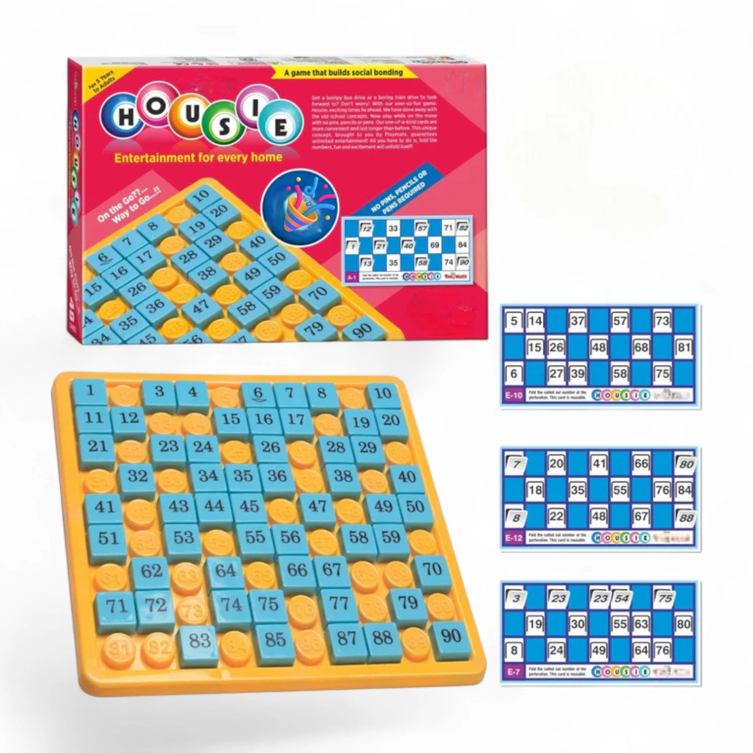 EURO Board Game | 24 Reusable Cards | Family Fun Bingo-Style Game for Small Gatherings | No Pins or Pencils Required - Damoo