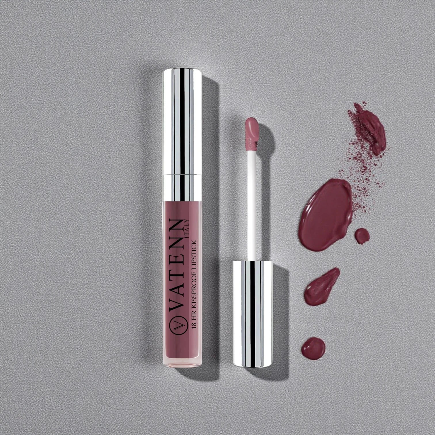 Vatenn Italy 18Hrs Kissproof Liquid Lipstick – Shade 11 Cashmere. Waterproof, transfer-proof nude matte lip color with honey nectar hydration, bold pigmentation & 18hr wear. - Damoo