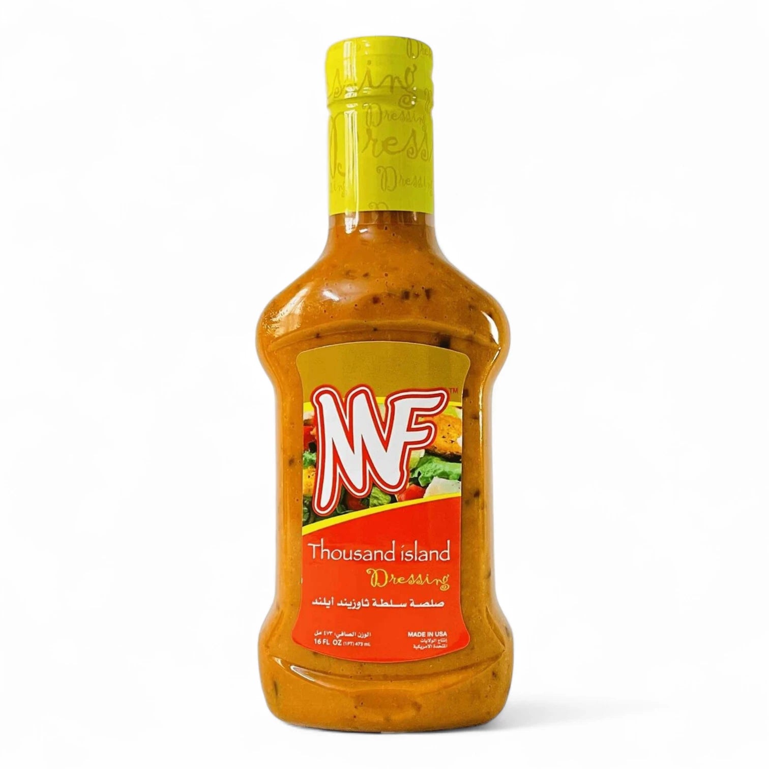 MF Thousand Island Fat Free Dressing – 473ml | Zesty, Tangy & Guilt-Free Flavor from the USA - Damoo