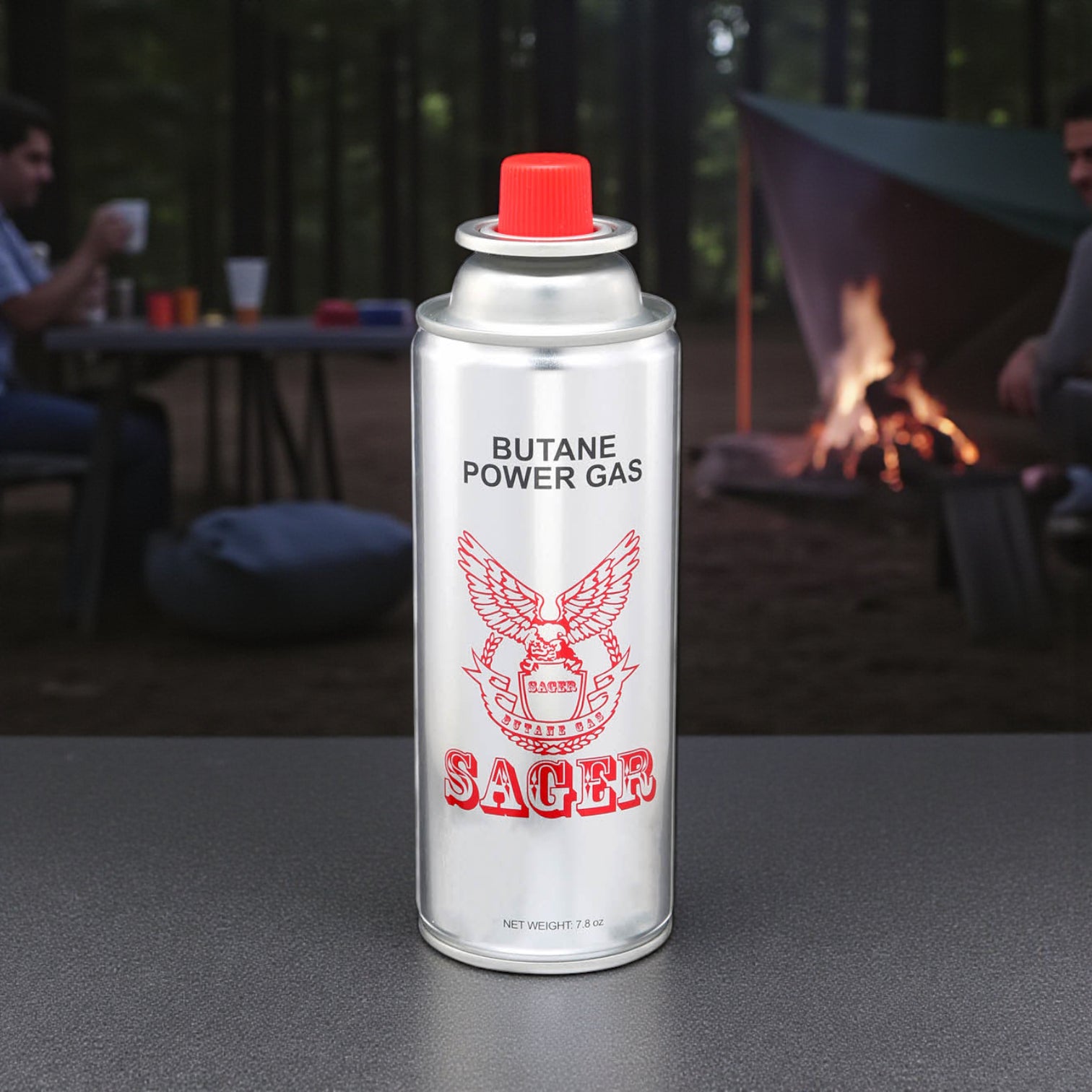 Sager Butane Power Gas Cartridge 220g – Portable Camping Gas Canister for Stoves, Outdoor Cooking, Hiking & BBQ - Damoo