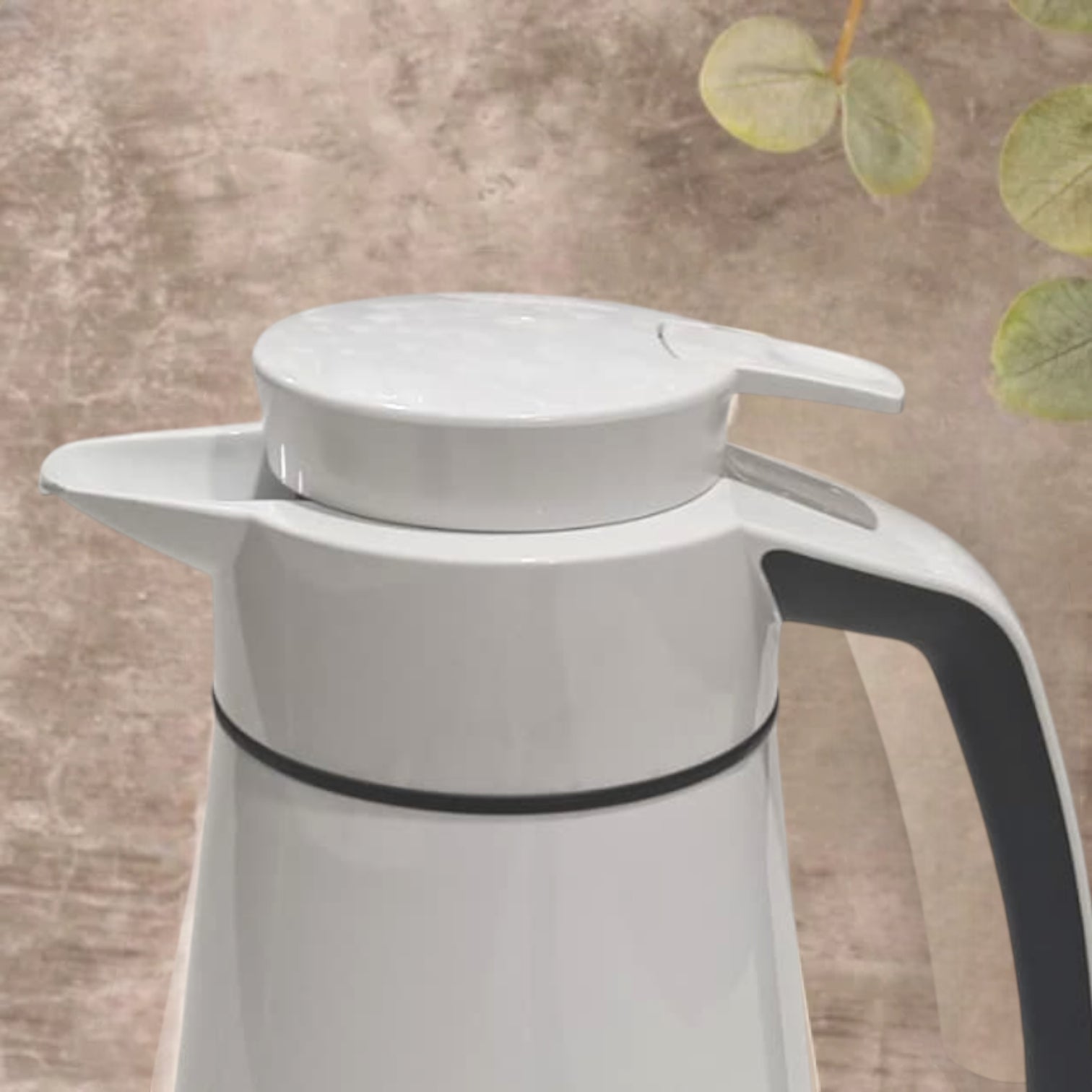 Emsa 1.5L Thermos – Double-Wall Insulated Vacuum Flask for Hot & Cold Beverages, Easy-Pour Spout, Screw-Top Lid, and Modern Cone Design – Durable & Stylish for Home, Office, or Travel (White) - Damoo