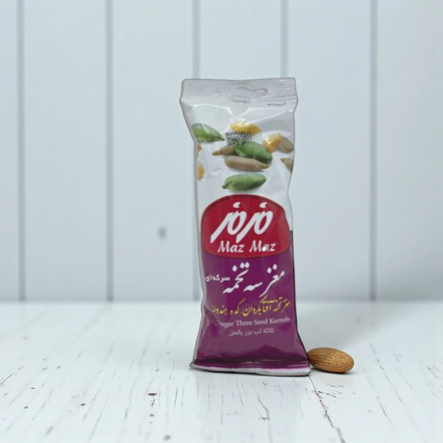 Maz Maz Vinegar Three Seed Kernels Mix – Roasted Sunflower, Pumpkin & Watermelon Seeds Snack – 35g – Healthy Crunchy Snack Rich in Fiber - Damoo