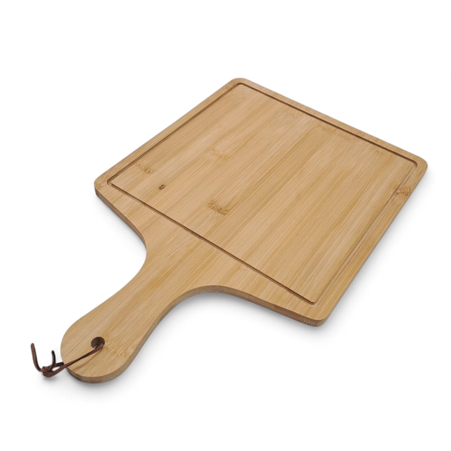 Premium Bamboo Cutting Board with Handle – Natural Wooden Chopping Board for Kitchen, Cheese, Fruits & Bread, Durable & Eco-Friendly Design - Damoo