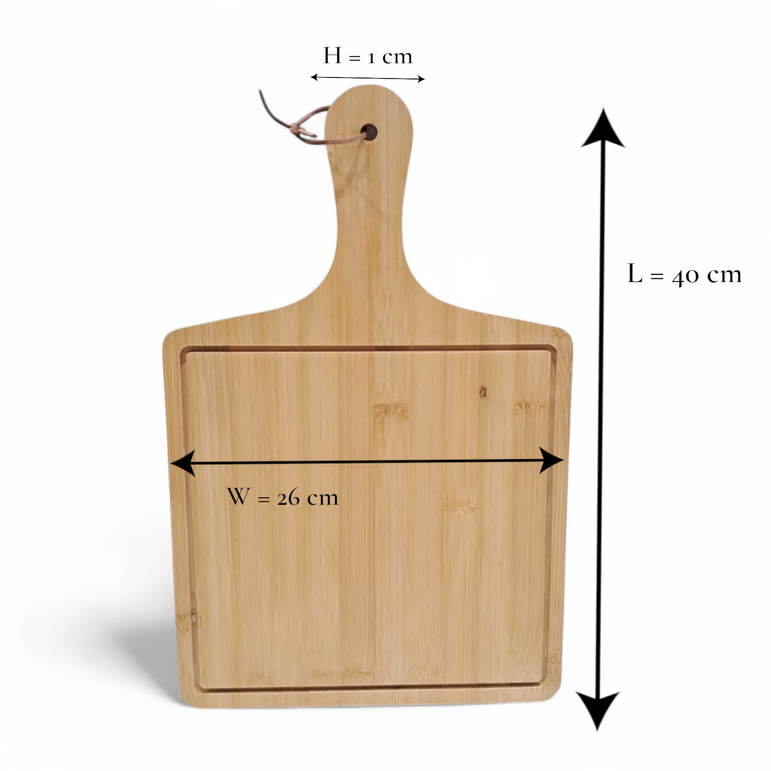Premium Bamboo Cutting Board with Handle – Natural Wooden Chopping Board for Kitchen, Cheese, Fruits & Bread, Durable & Eco-Friendly Design - Damoo