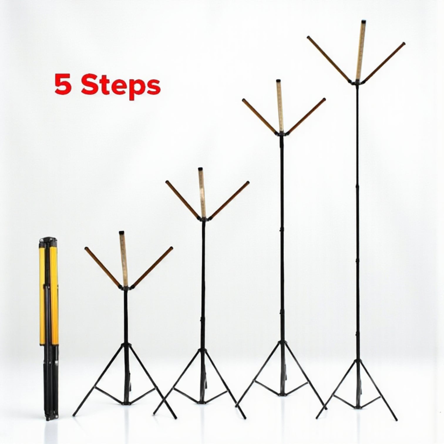 Toby’s VIP 15 Multifunctional Sanara Camping Light – 120W Ultra-Bright Rechargeable LED with 3 SMD Lamps & 360° Rotation | Adjustable Tripod 0.85m–3.5m | Outdoor Party, Camping & Event Lighting - Damoo