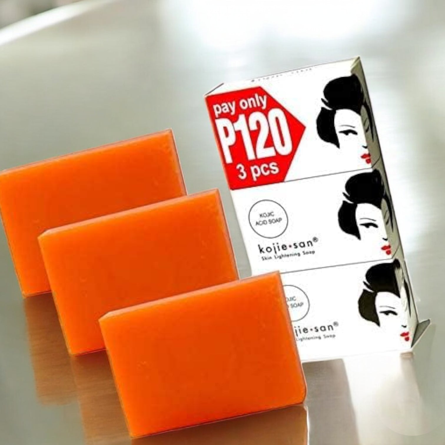 Kojie San Skin Lightening Soap – Classic Zero Pigment Light Technology for Even Skin Tone – 100g x 3 Trio Pack - Damoo