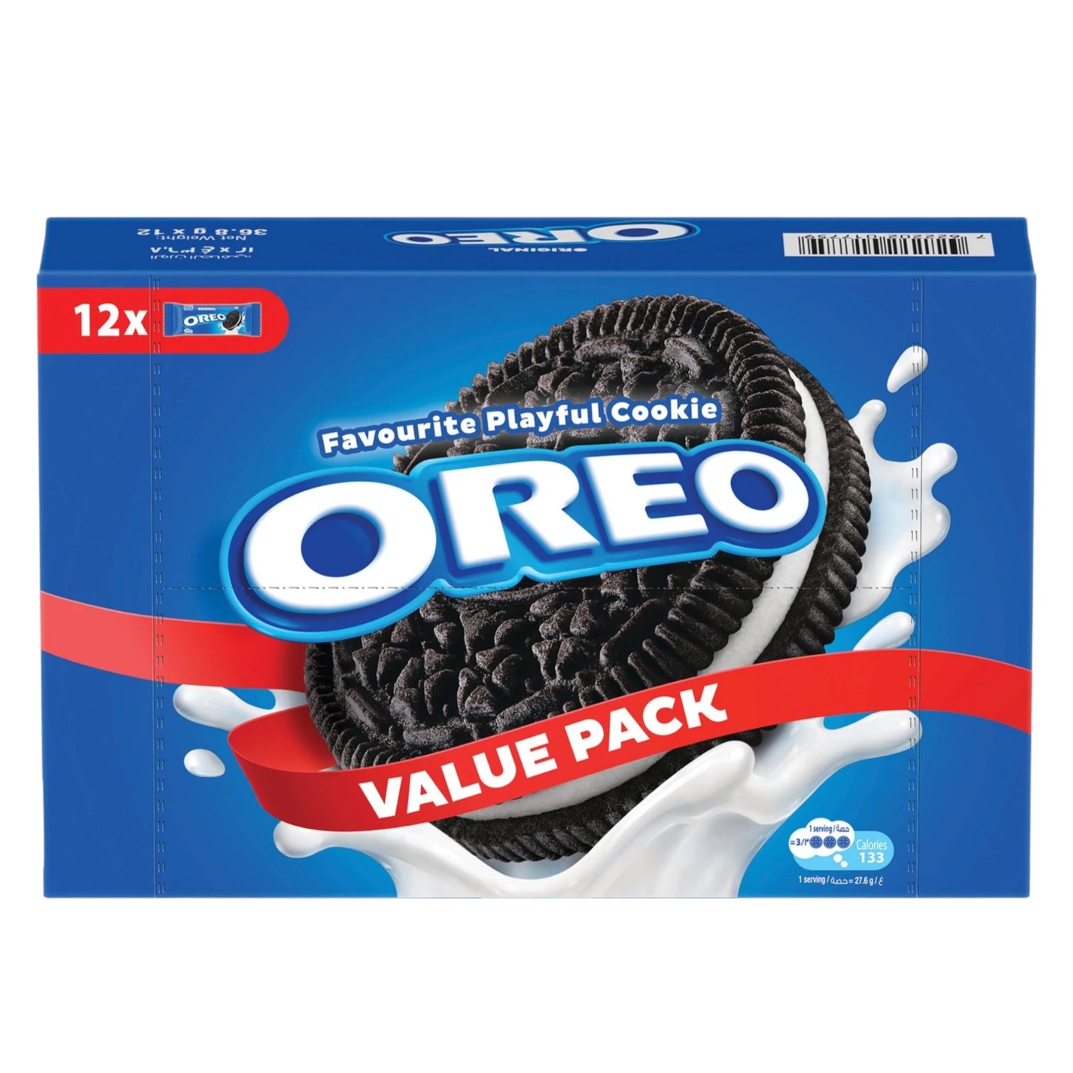 Oreo Original Chocolate Sandwich Cookies – Value Pack of 12 x 36.8g – Cream-Filled Biscuits – 441.6g Total – Classic Snack for Gifting, Parties & On-the-Go - Damoo