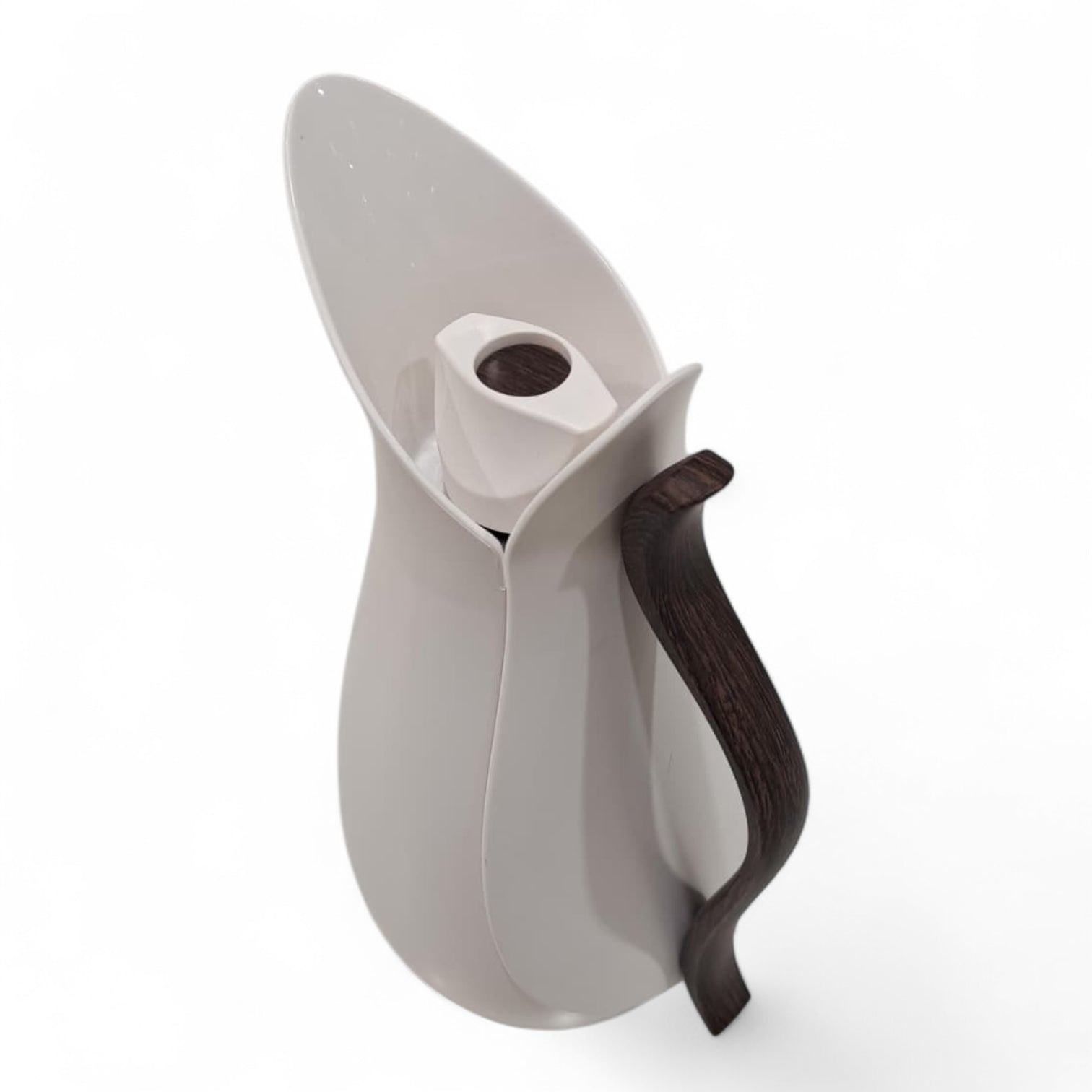 MAHRA 1L Premium Insulated Thermos with Wood-Style Handle | Double Wall Flask for Hot & Cold Beverages | Modern Design for Home, Office & Travel - Damoo