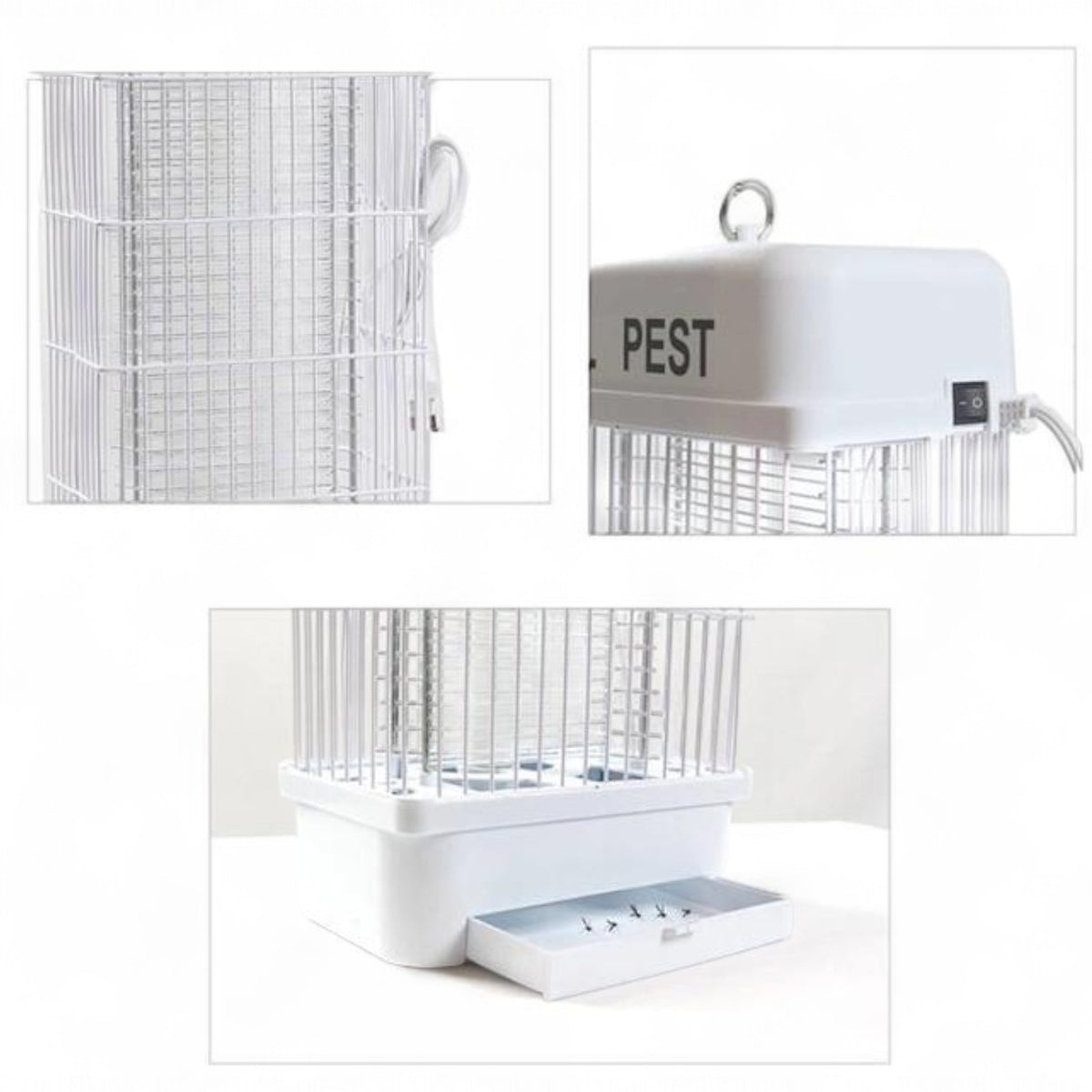 RENATA 15W Cylindrical Hanging Electric Insect Killer | UV Light Mosquito & Fly Trap | Chemical-Free, Energy Efficient & Safe for Home, Office, and Outdoor Use - Damoo