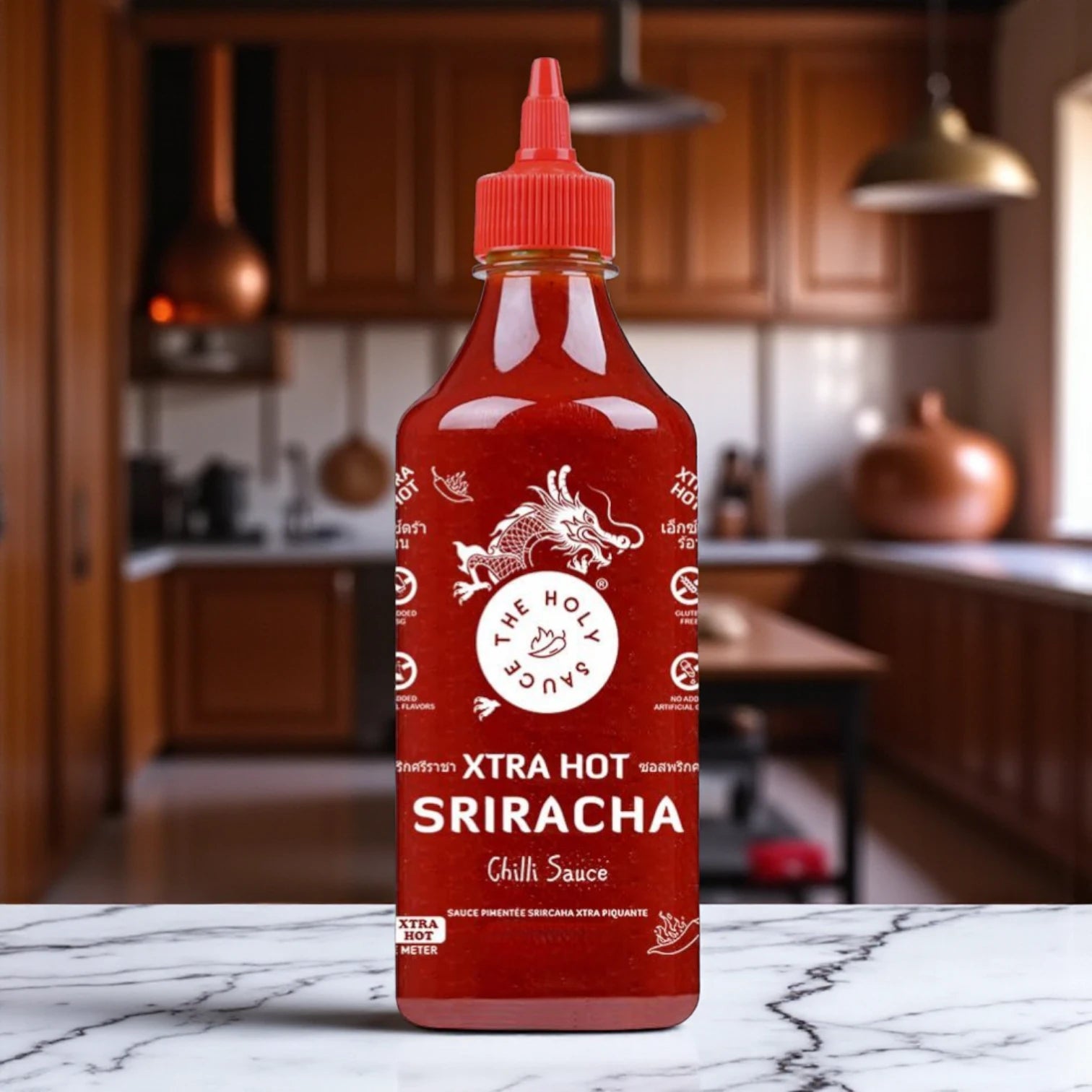 The Holy Sauce Sriracha Hot Sauce 370 gm + Sriracha Garlic Sauce – Premium Spicy Chili Sauces for Bold Flavor & Zesty Kick - Damoo