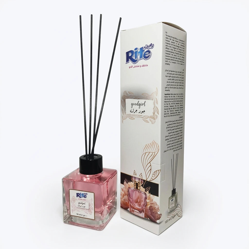 Rite Good Girl Reed Diffuser – Elegant Perfume-Inspired Home Fragrance in Luxury Glass Bottle – 100ml Room Freshener - Damoo