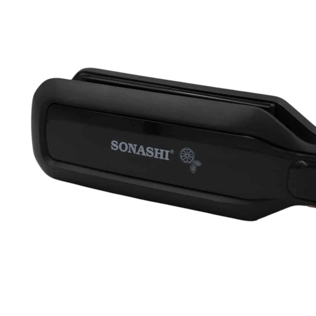 Sonashi Hair Straightener with Ceramic Coated Plates – Digital Blue LED Display, Adjustable Temperature up to 230°C, PTC Heating, Auto Shut-Off, 360° Swivel Cord – Sleek Black Design, 55W - SHS-2081 - Damoo