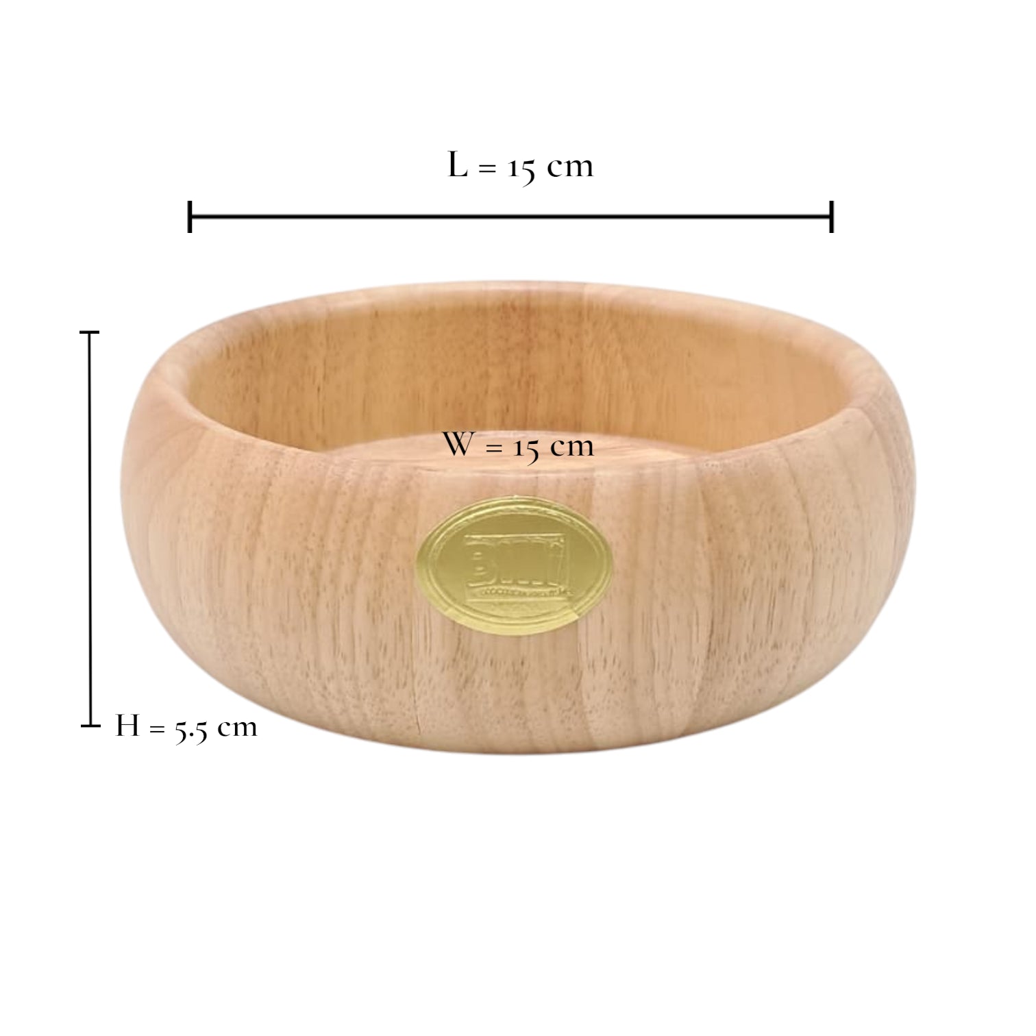 Round Wooden Bowl – Natural Cream Finish Decorative Tray | Handcrafted Wood Organizer for Living Room, Dining Table & Home Décor - Damoo