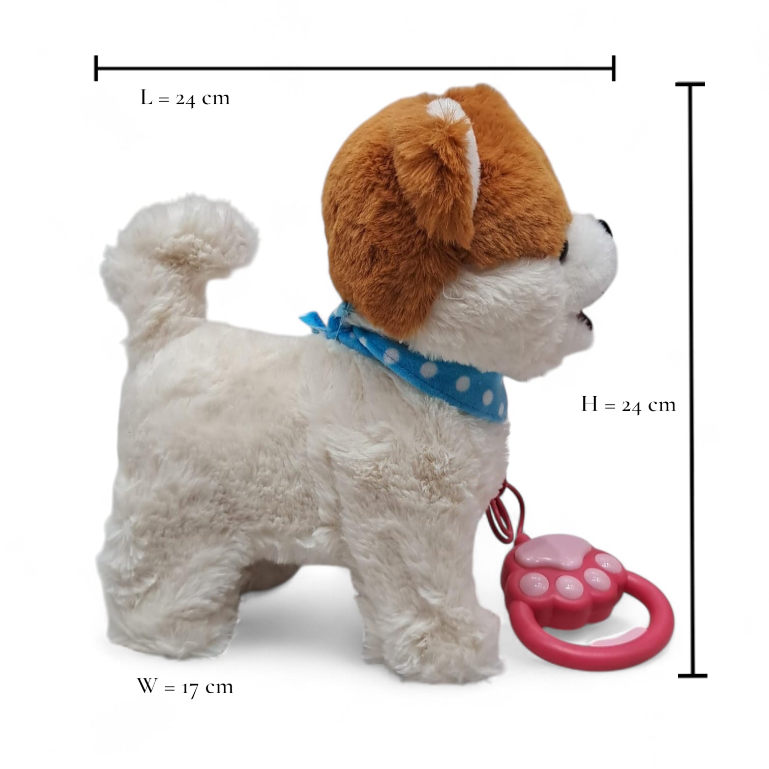 Interactive Walking Singing Puppy Toy with Leash | Battery Operated Wagging Tail Dog Toy for Kids | Realistic Sound & Movement Electronic Pet - Damoo