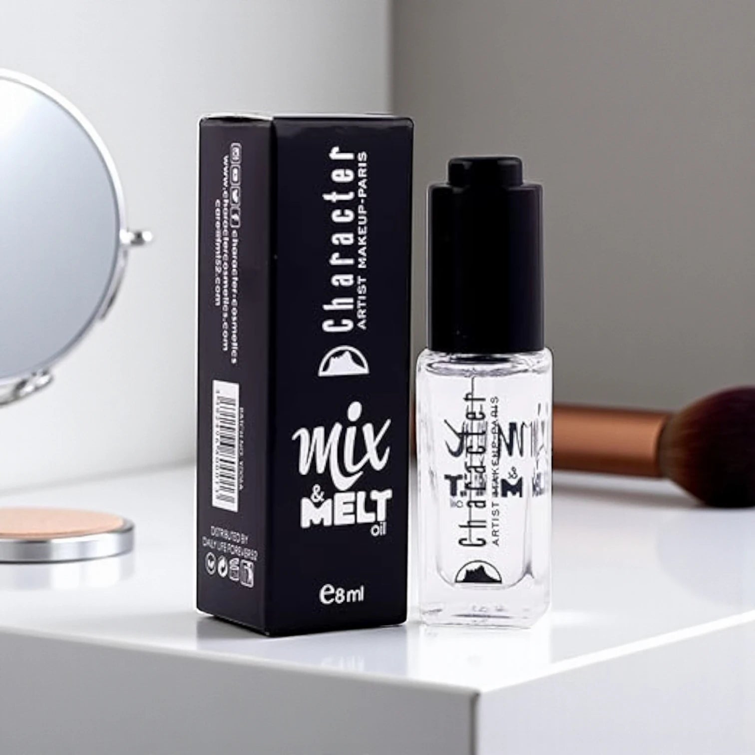 Character Cosmetics Mix & Melt Oil (MMT001) – Revives Dried Makeup, Smooth Blendable Formula, Vitamin-Enriched for Skin & Long-Lasting Use - Damoo
