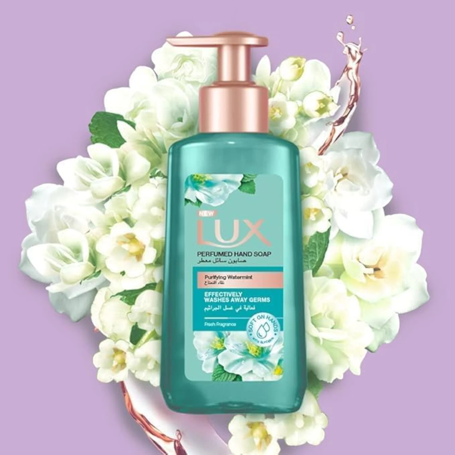 Lux Antibacterial Hand Wash – Purifying Watermint with Glycerin | 500ml | Perfumed Liquid Soap for All Skin Types – Soft on Hands, Tough on Germs - Damoo