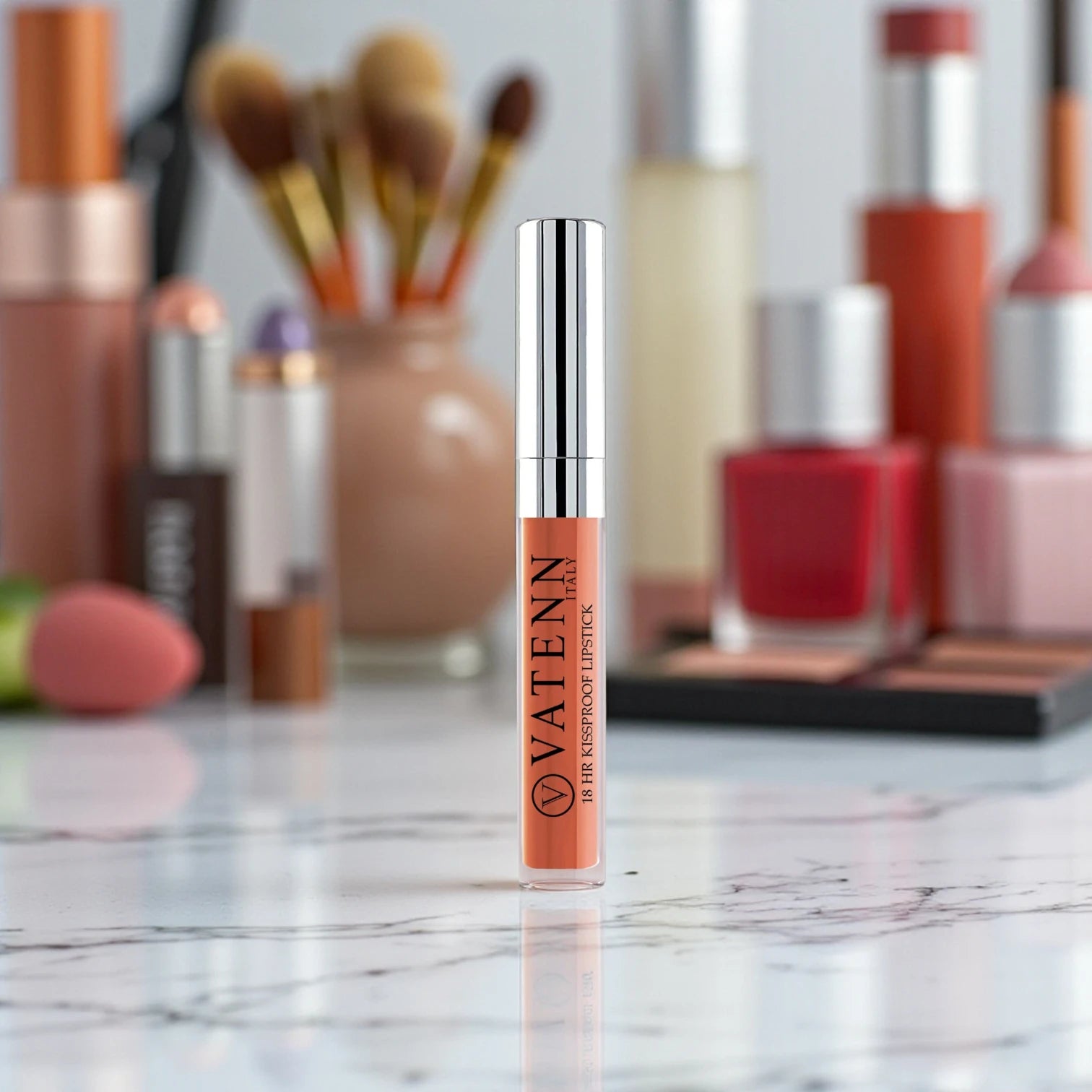 VATENN Italy 18Hr Kissproof Matte Liquid Lipstick – Shade 14 Daringly Nude | Waterproof, Transfer-Proof, Long-Lasting Lip Color - Damoo