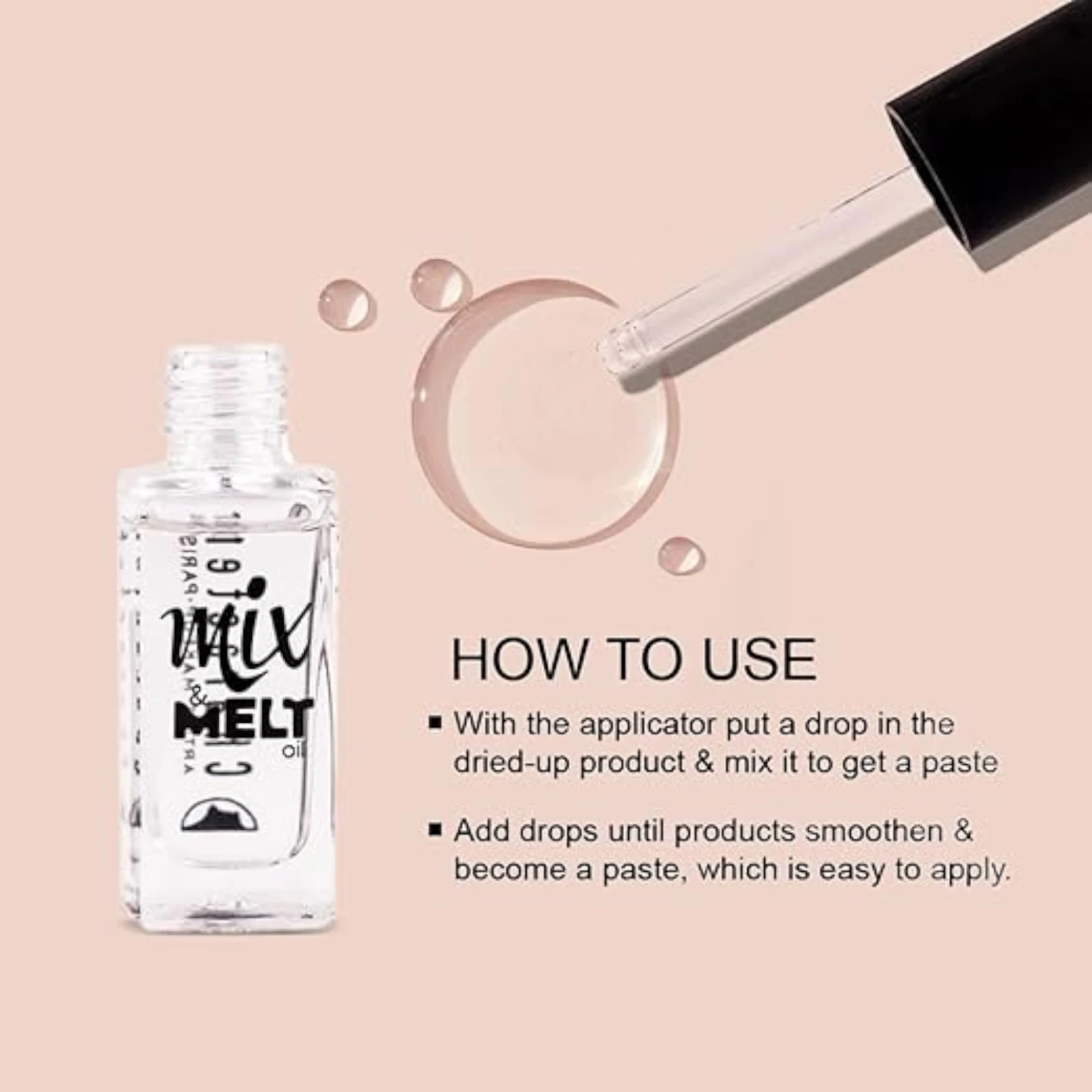Character Cosmetics Mix & Melt Oil (MMT001) – Revives Dried Makeup, Smooth Blendable Formula, Vitamin-Enriched for Skin & Long-Lasting Use - Damoo