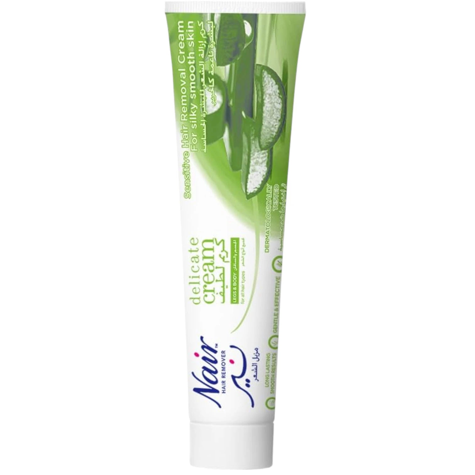 Nair Hair Removal Cream for Sensitive Skin with Aloe Vera – 110g | Long-Lasting Silky Smooth Results for Legs, Arms, Underarms & Bikini Line - Damoo