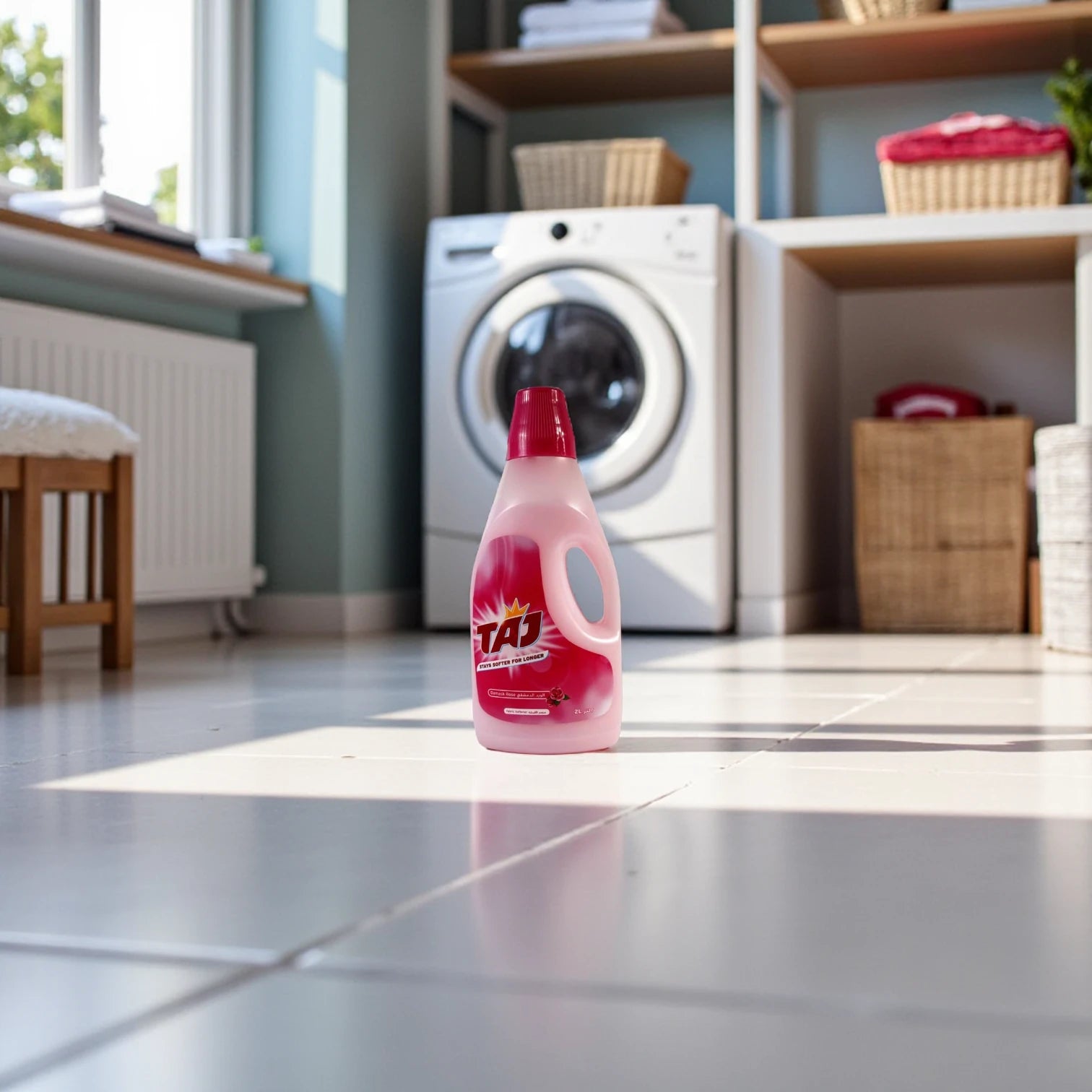 TAJ Fabric Softener 2L × 2 Bottles Offer Pack – Stays Softer for Longer with Damask Rose Fragrance, Gentle Clothes Care & Long-Lasting Freshness - Damoo