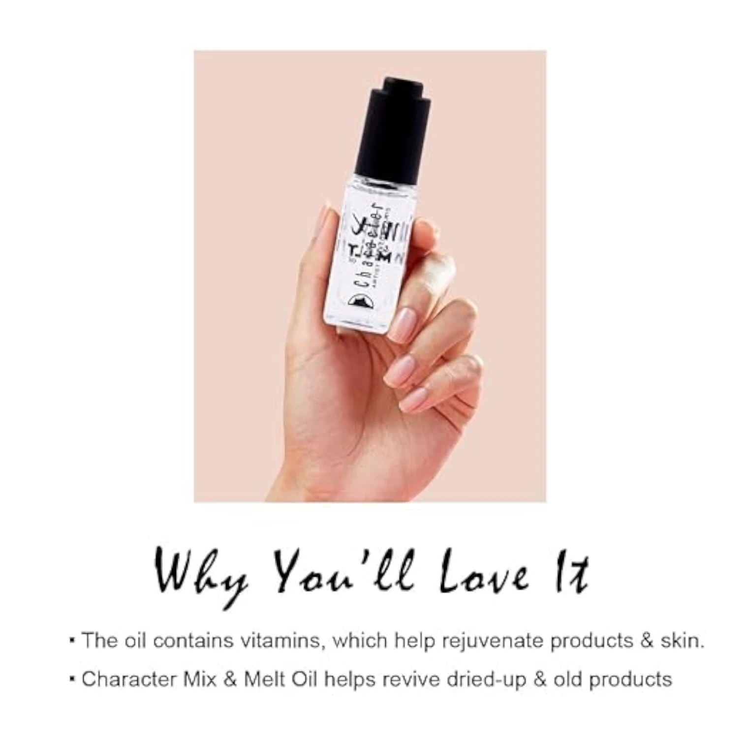 Character Cosmetics Mix & Melt Oil (MMT001) – Revives Dried Makeup, Smooth Blendable Formula, Vitamin-Enriched for Skin & Long-Lasting Use - Damoo