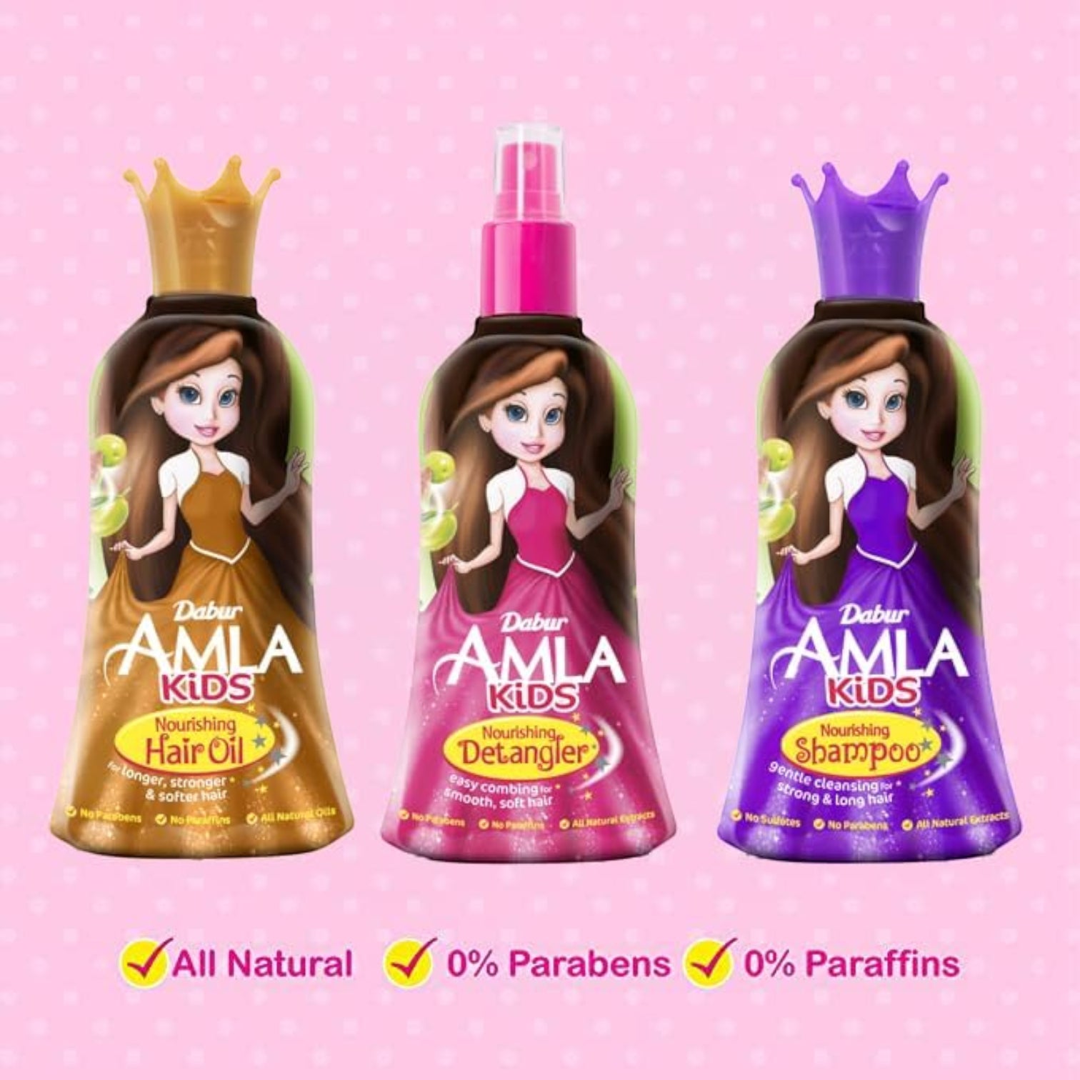Dabur Amla Kids Nourishing Hair Detangler Spray 200ml – Easy Combing, Smooth & Soft Hair, Paraben & Paraffin Free - Damoo