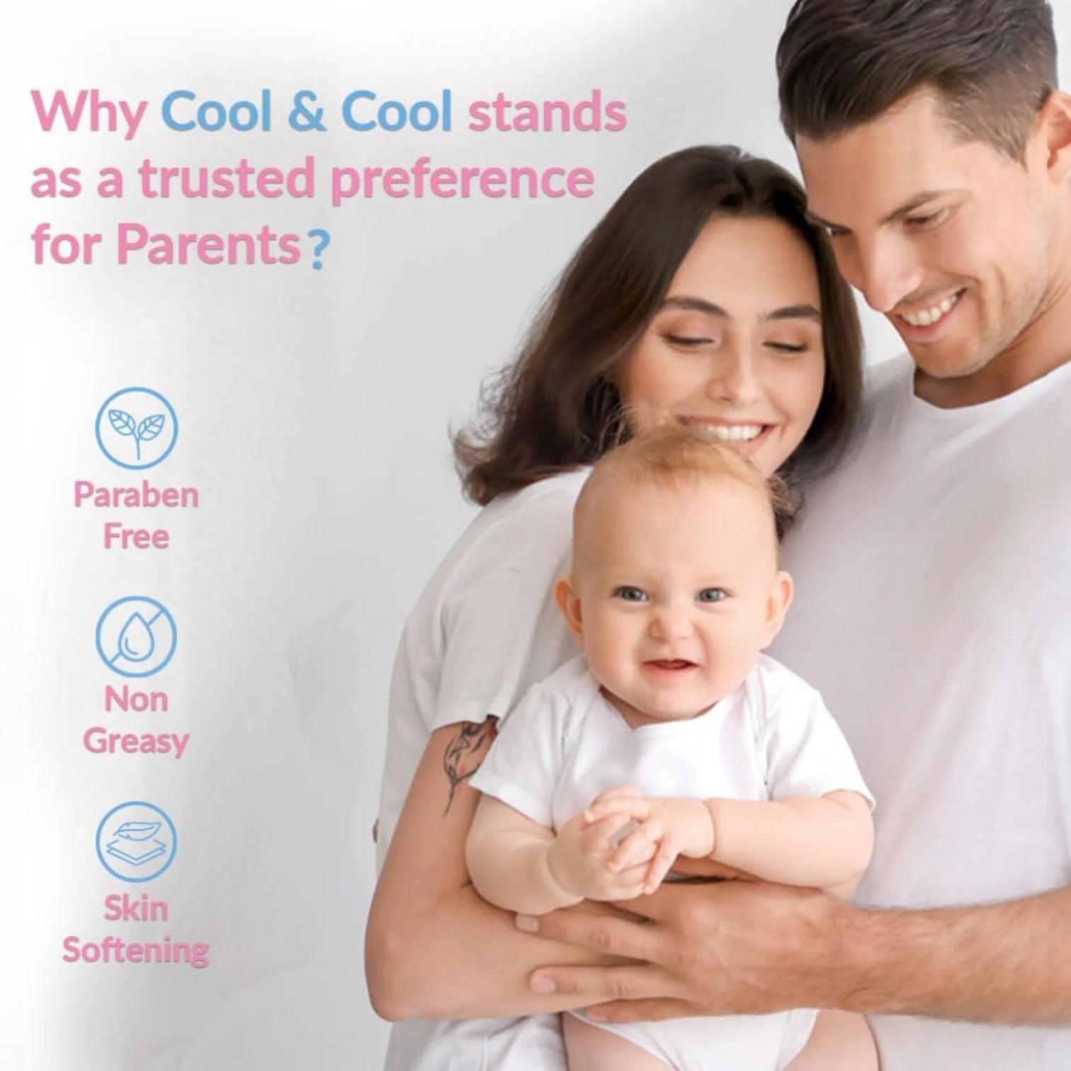 Cool & Cool Baby Milk Lotion 750ml – Extra Mild, Paraben-Free Baby Lotion with Vitamin E, Aloe Vera & Chamomile - Damoo