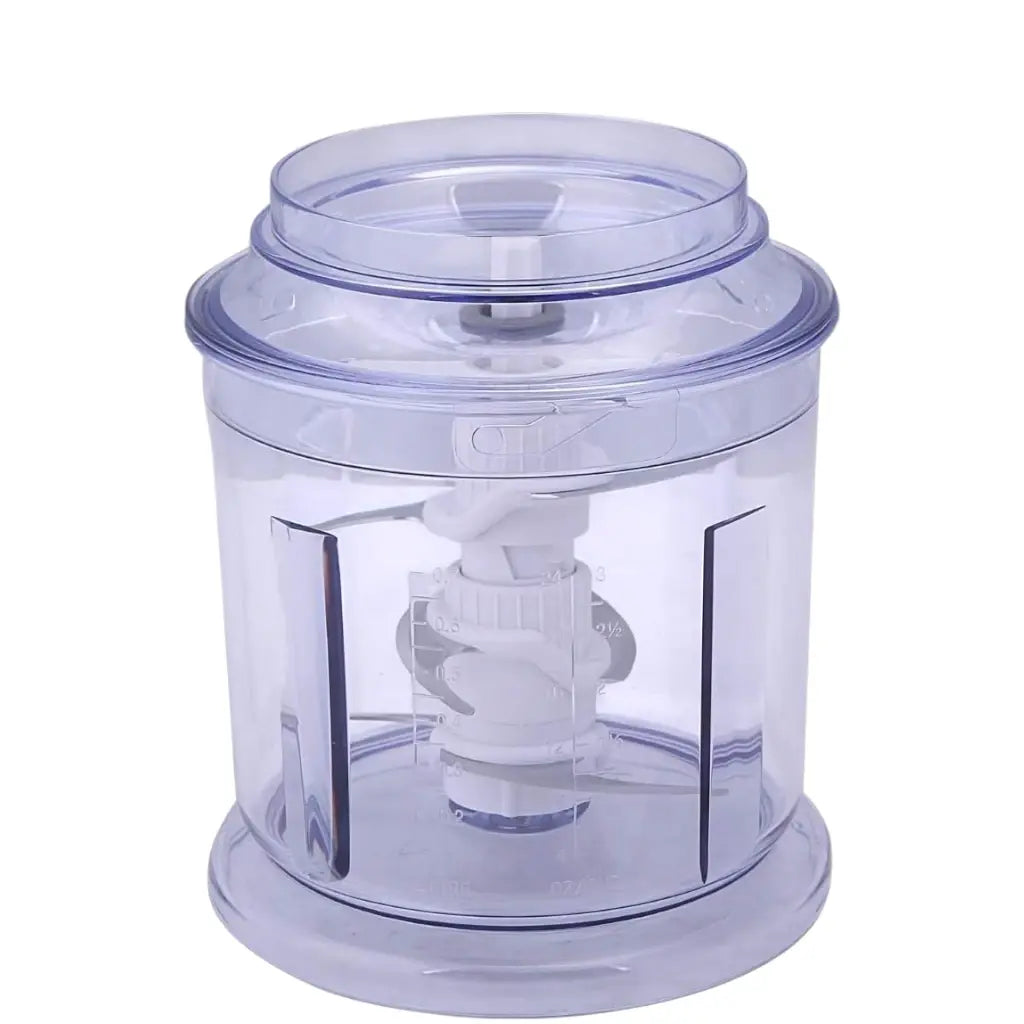 Geepas Multi Chopper 500W Electric Food Processor with 700ml Bowl – Dual Speed Mini Chopper with 6 Stainless Steel Blades for Meat, Vegetables, Nuts, Baby Food, Salsa, Pesto & More – White (GMC42016) - Damoo