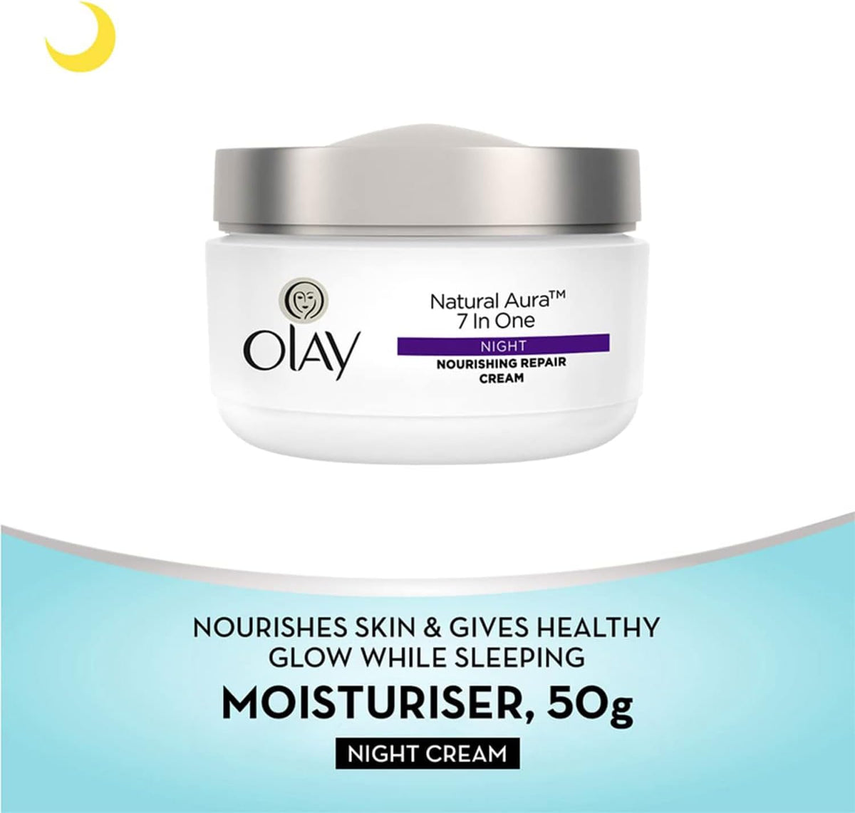 OLAY Natural Aura Morning and Night Cream 50g Pack Of 2 – Glowing Radiance Day Cream SPF 15, All-in-One Radiance Night Cream