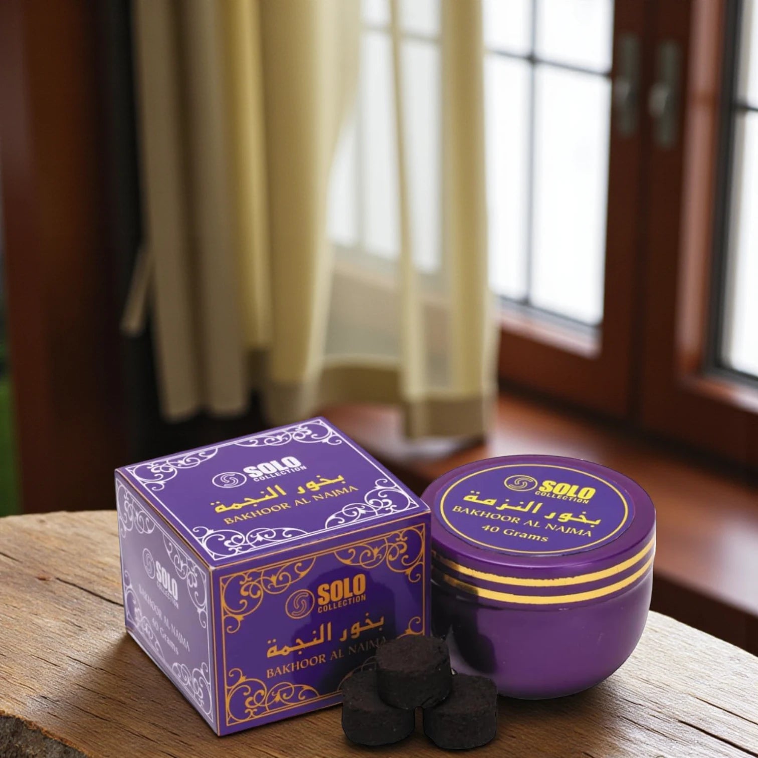 Solo Collection Bakhoor Al Najma – Premium Oriental Incense for Home, Office & Special Occasions – 40g – Long-Lasting Floral Aroma – Traditional Arabian Fragrance - Damoo